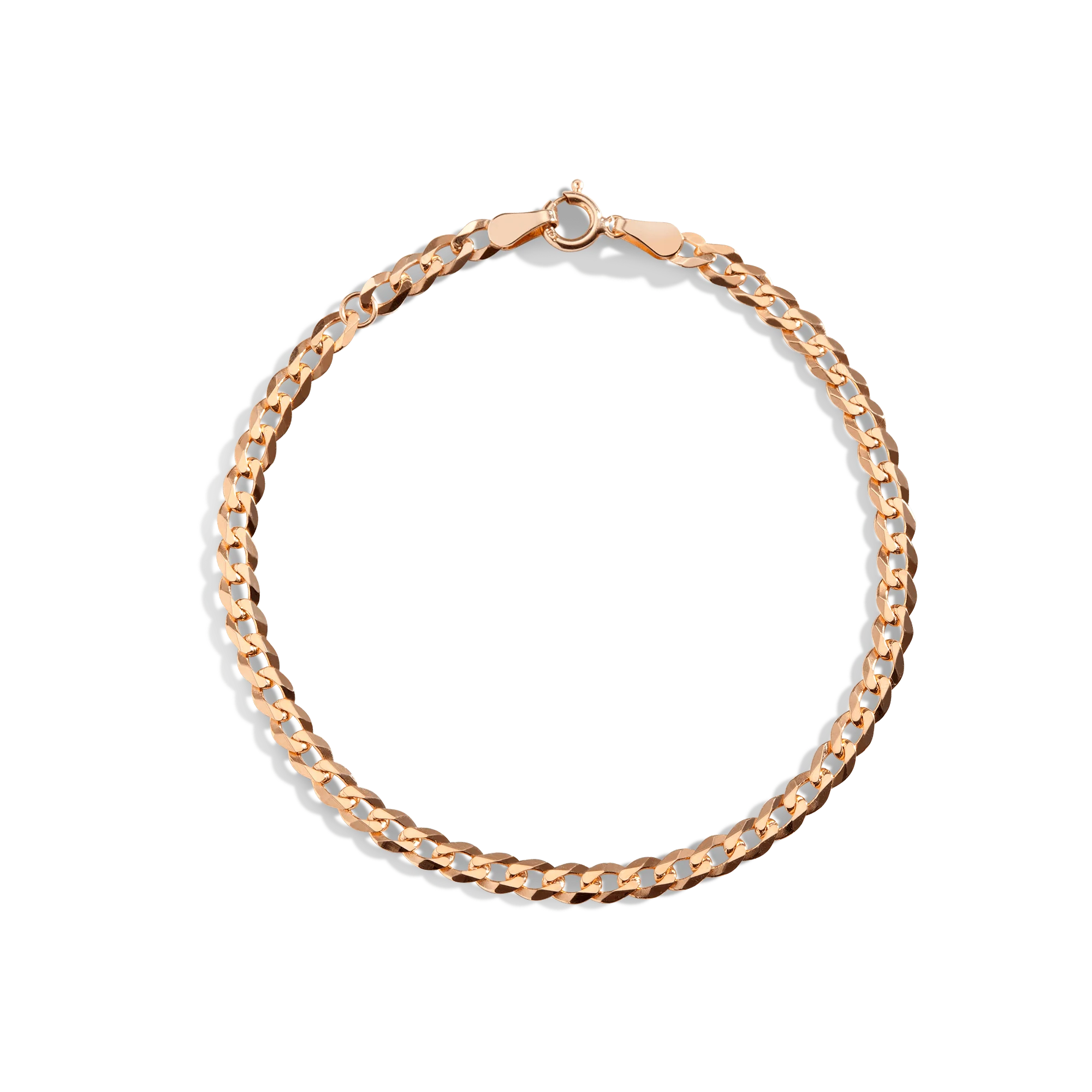 Large Gold Curb Chain Anklet - Image 5