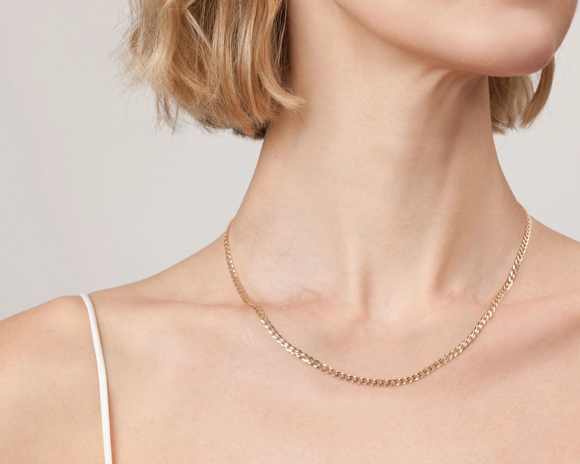 Large Gold Curb Chain Necklace - Image 10
