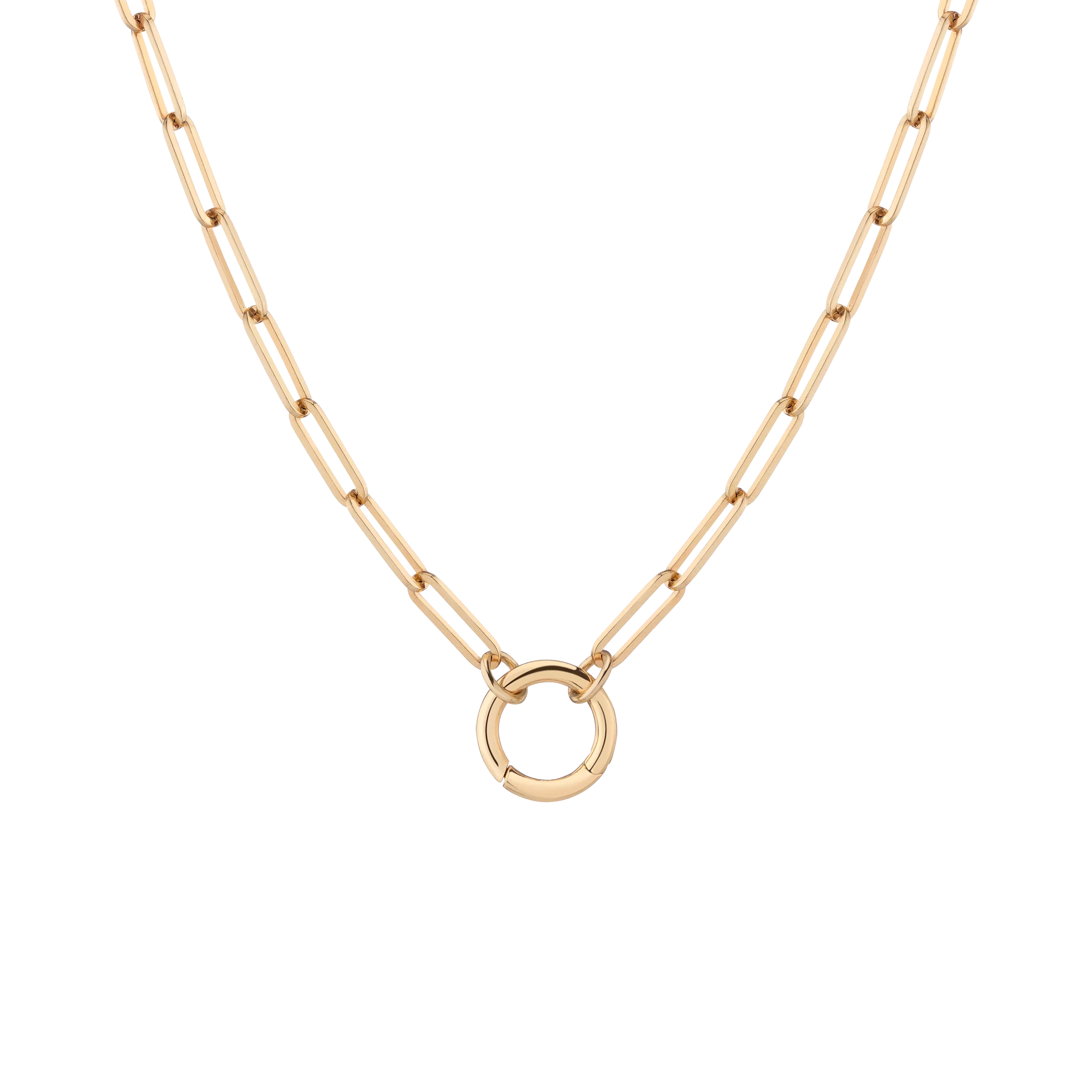 Paperclip Chain Charm Necklace - Image 2