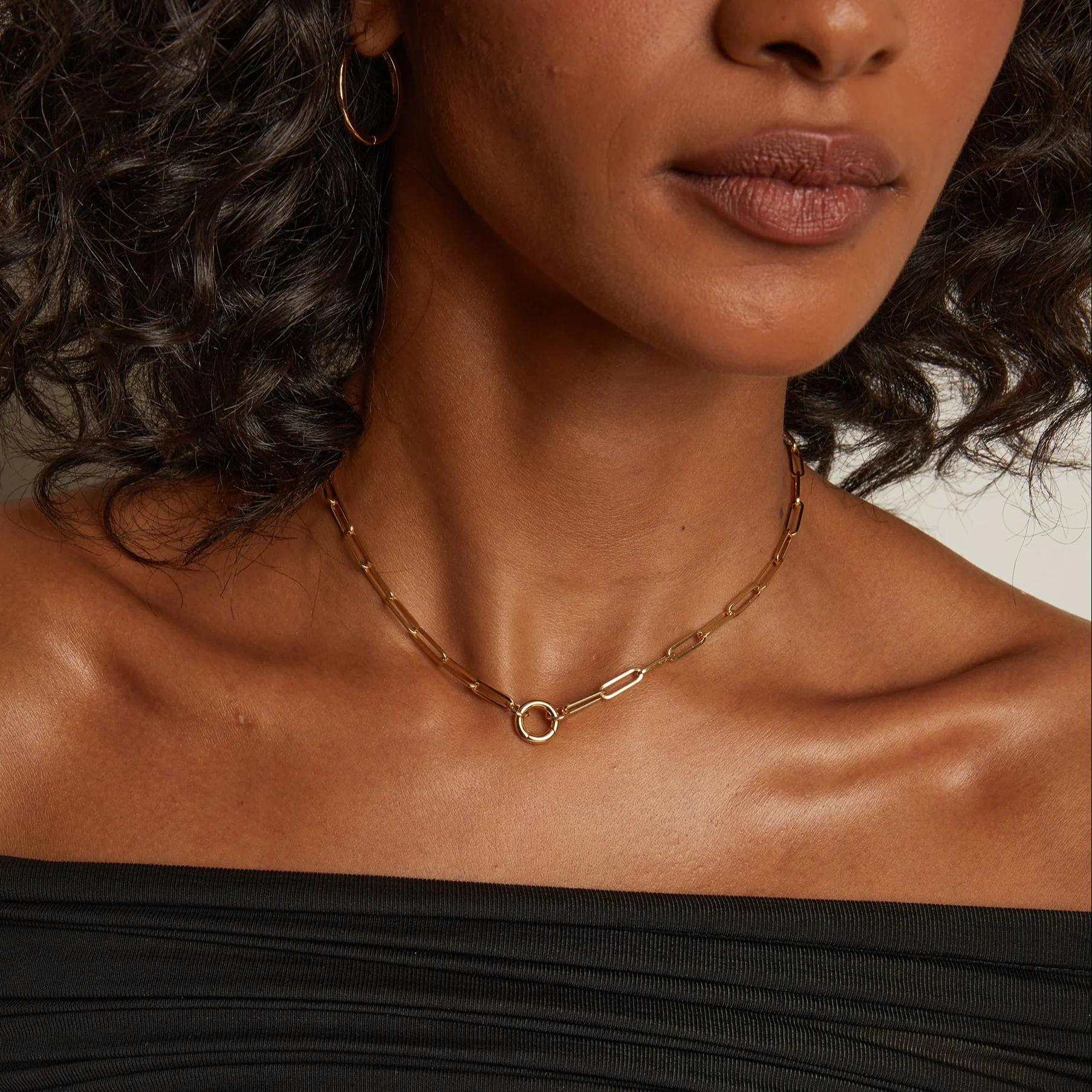 Paperclip Chain Charm Necklace - Image 6