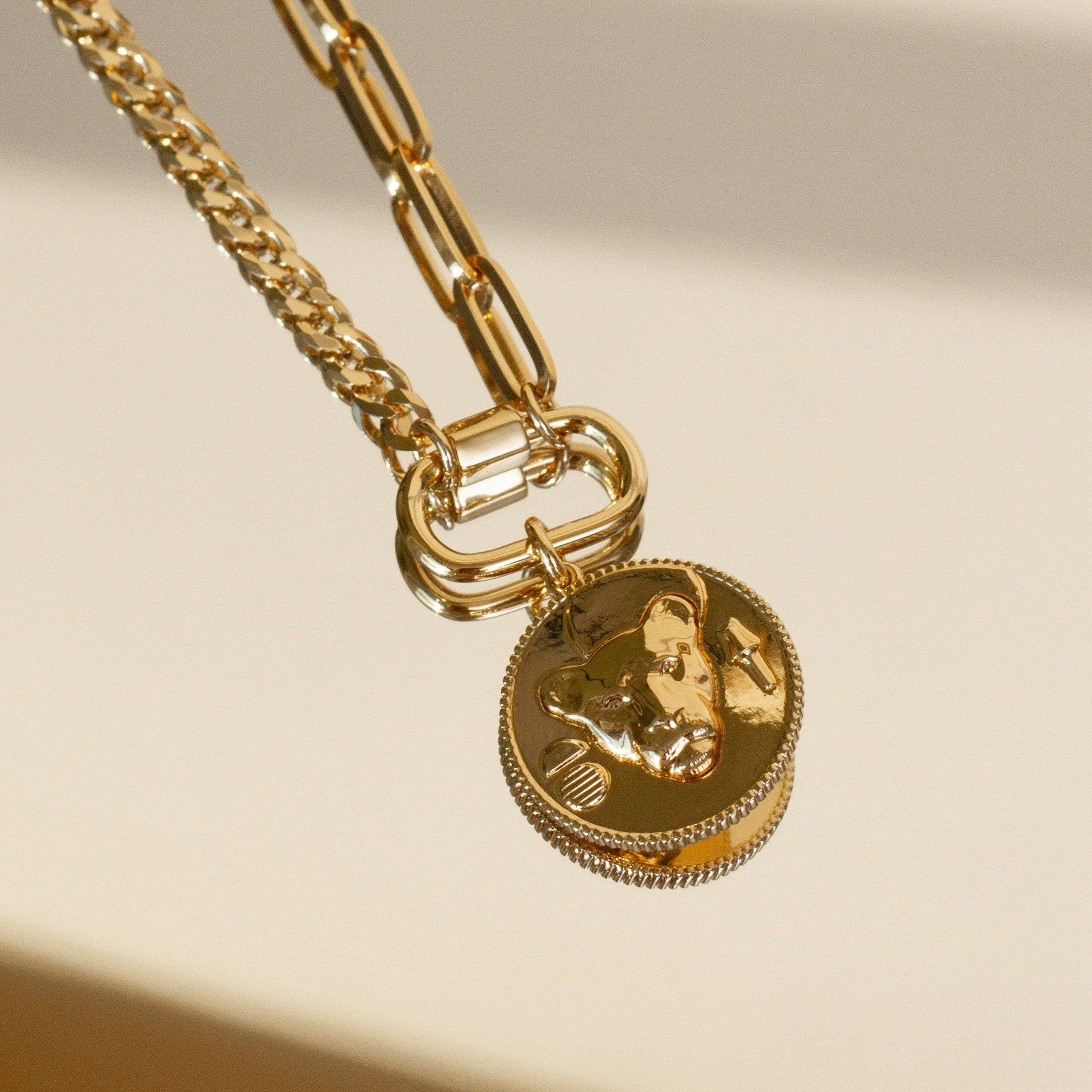 AURATE X KERRY: Lioness Pendant Necklace - Image 11