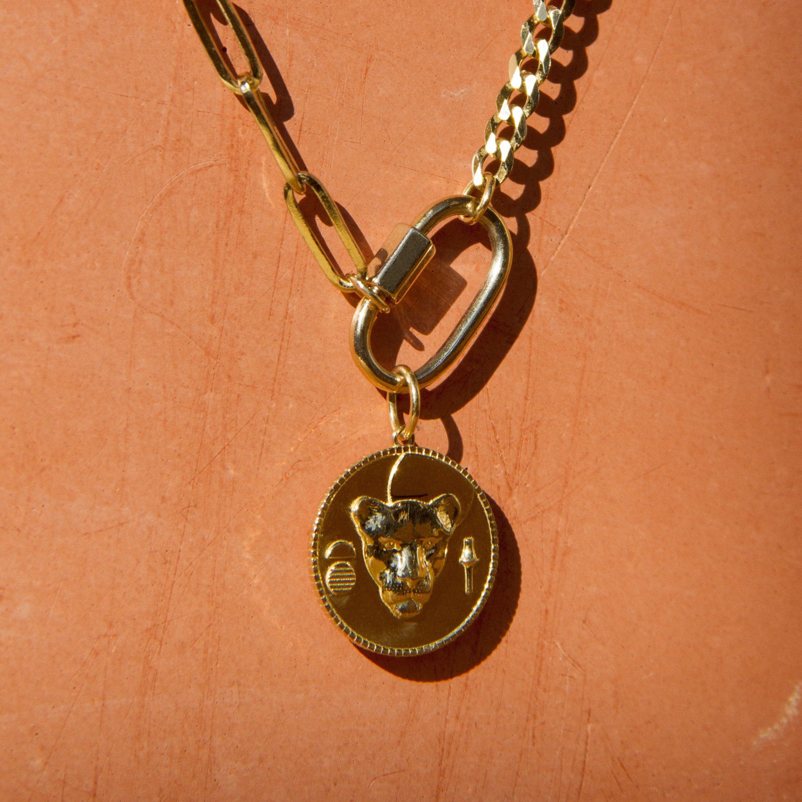 AURATE X KERRY: Lioness Pendant Necklace - Image 12
