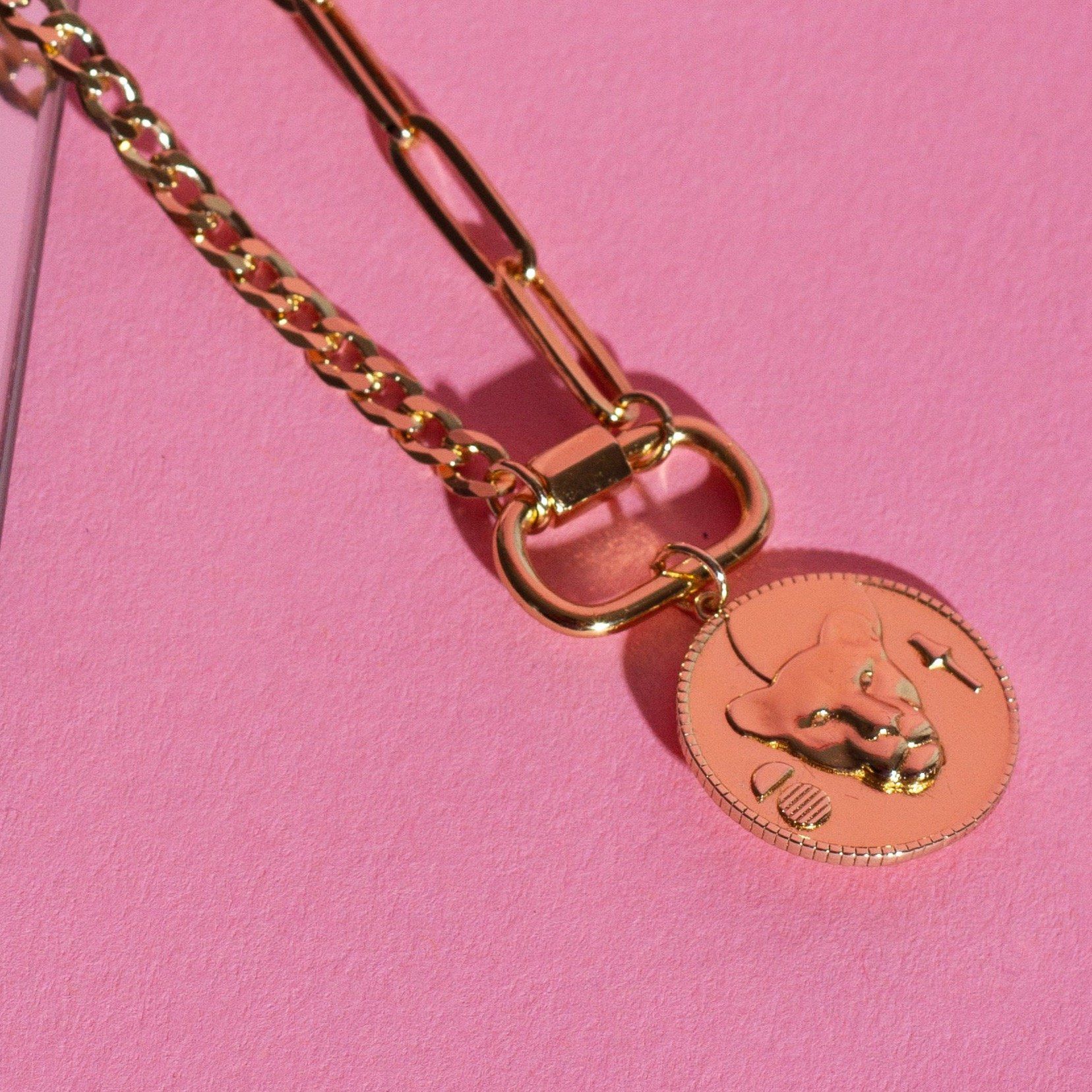 AURATE X KERRY: Lioness Pendant Necklace - Image 13