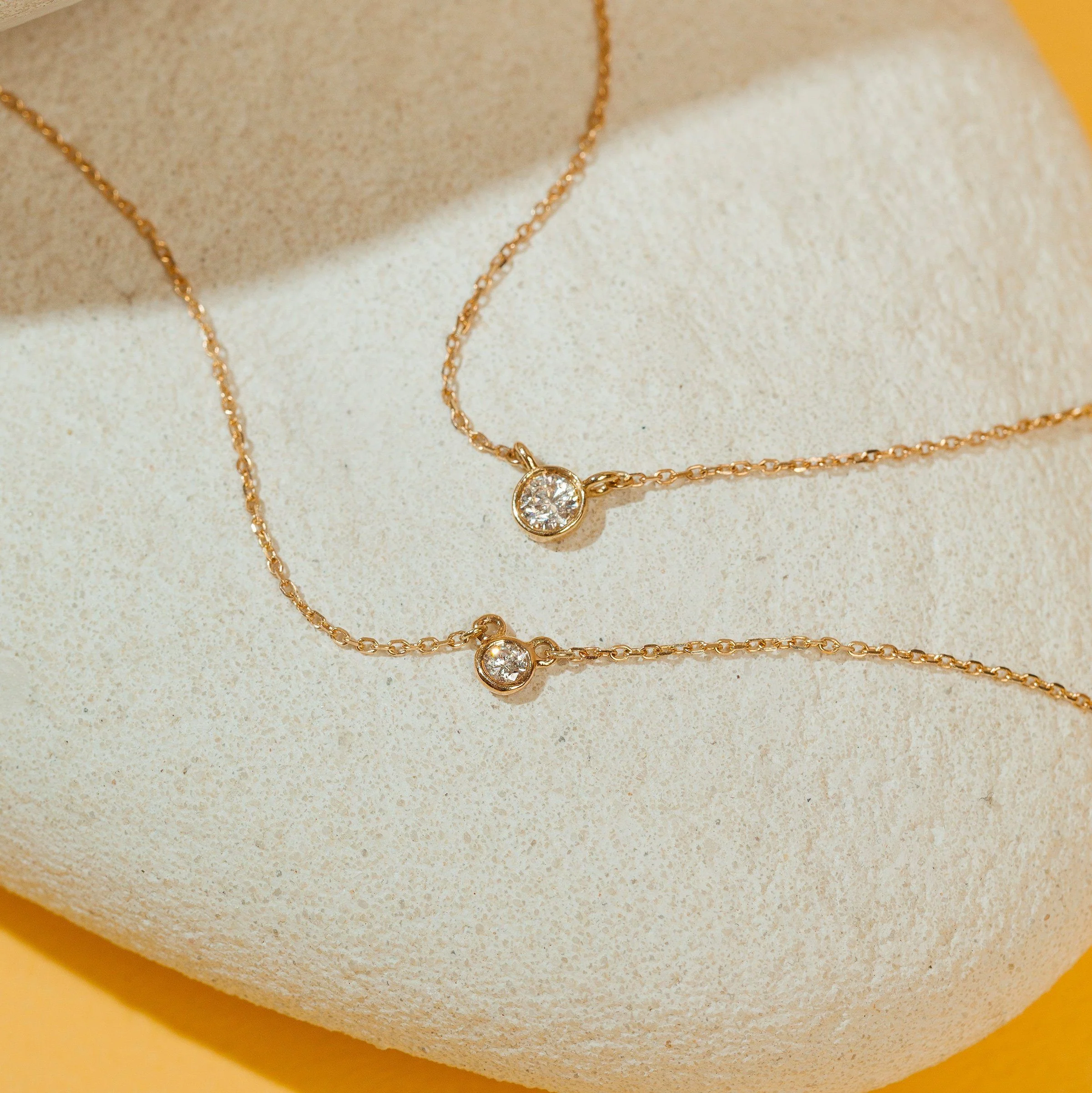 Medium Diamond Bezel Necklace - Image 23