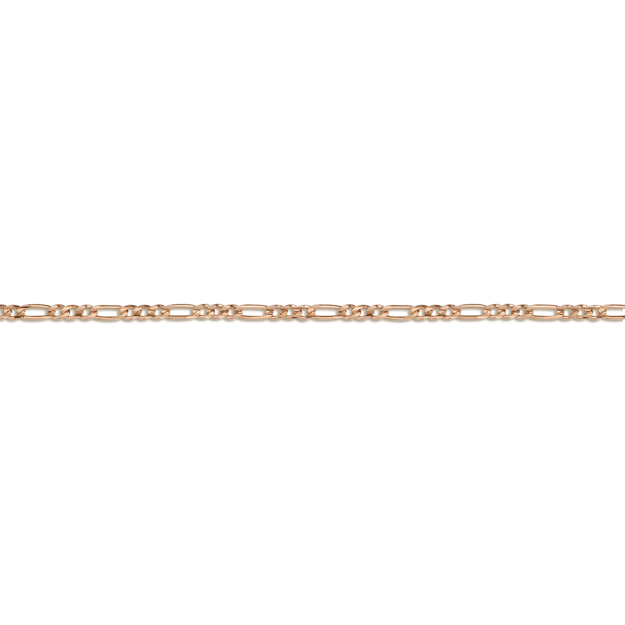 Medium Gold Figaro Chain Bracelet - Image 2