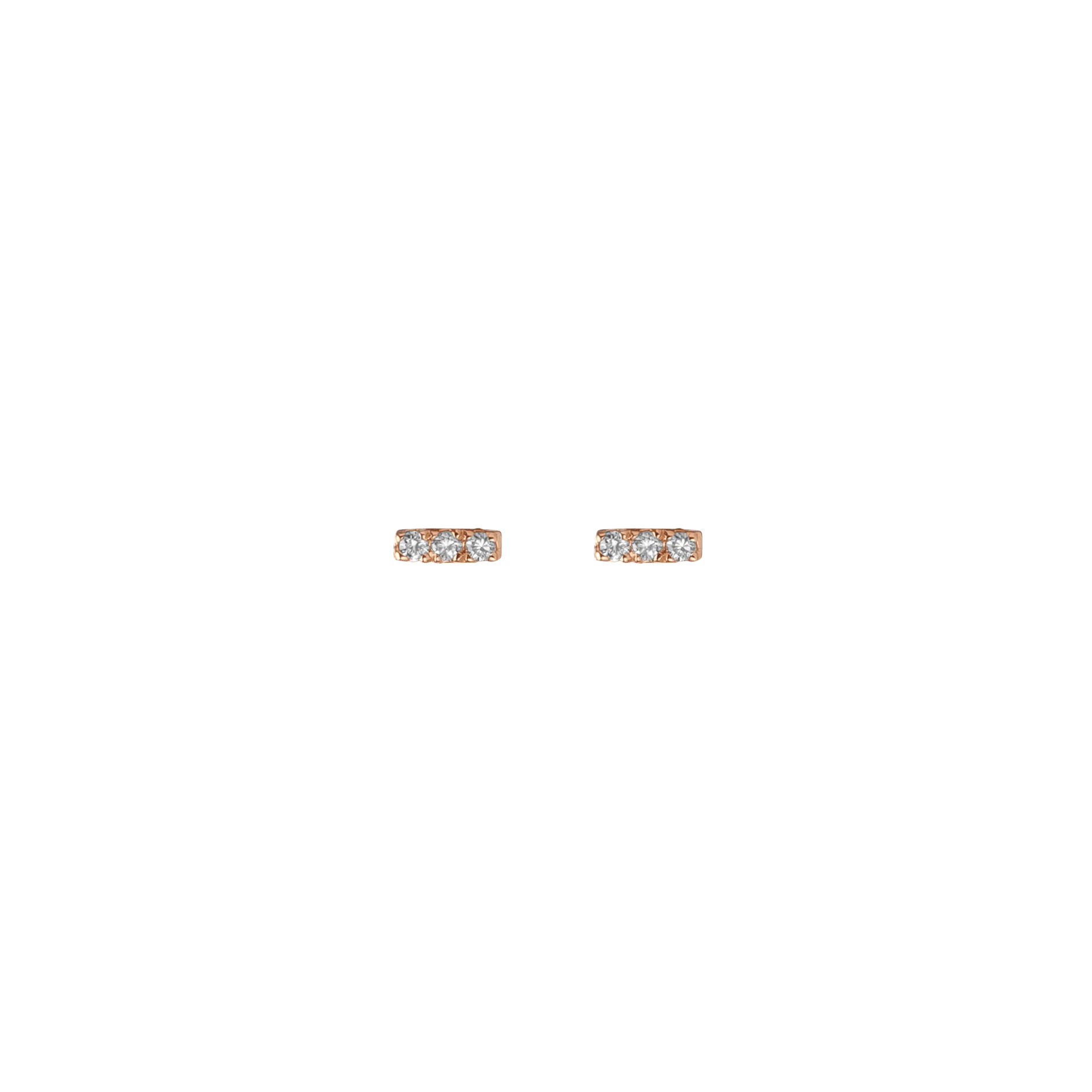 Mini Diamond Bar Earring - Image 3