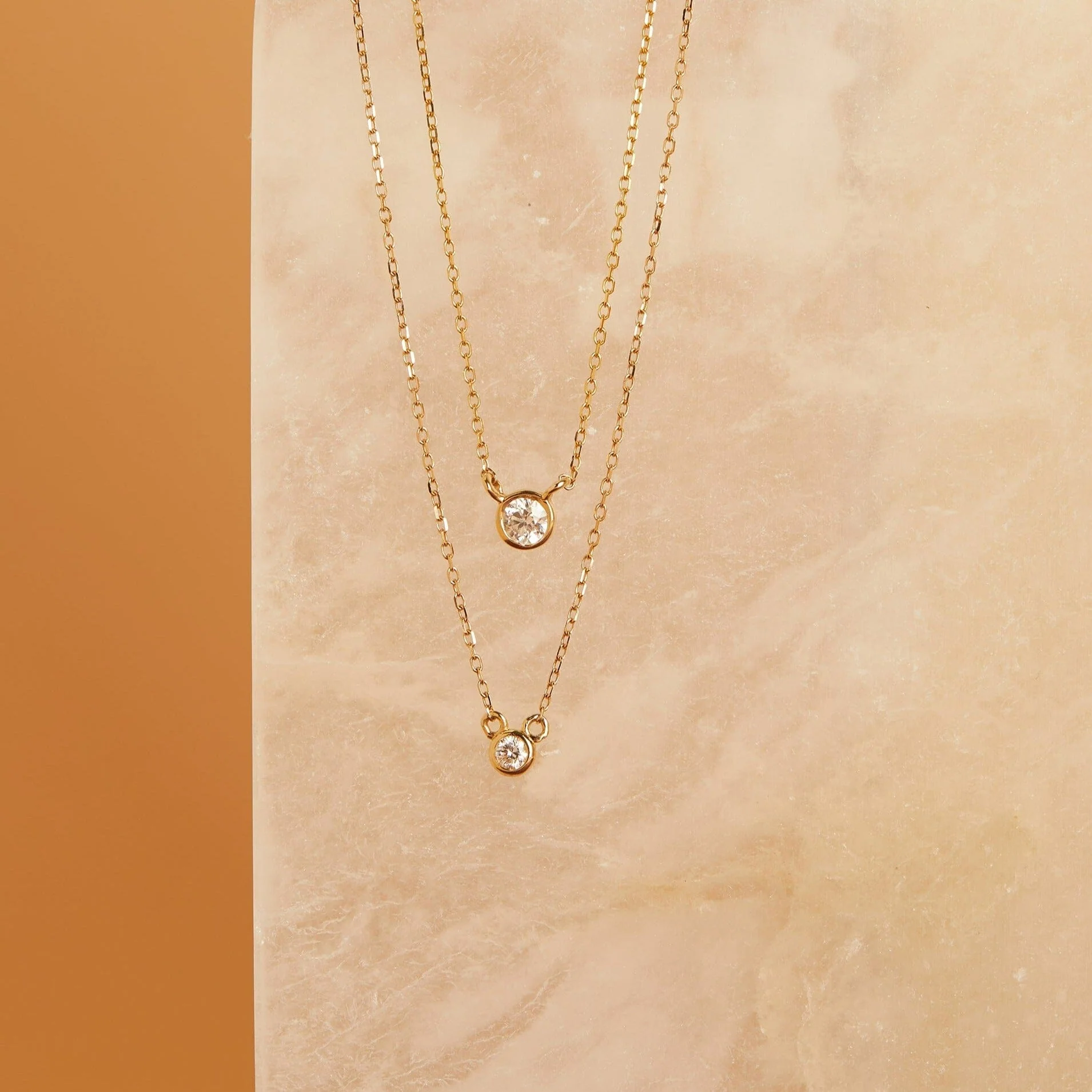 Mini Diamond Bezel Necklace - Image 12