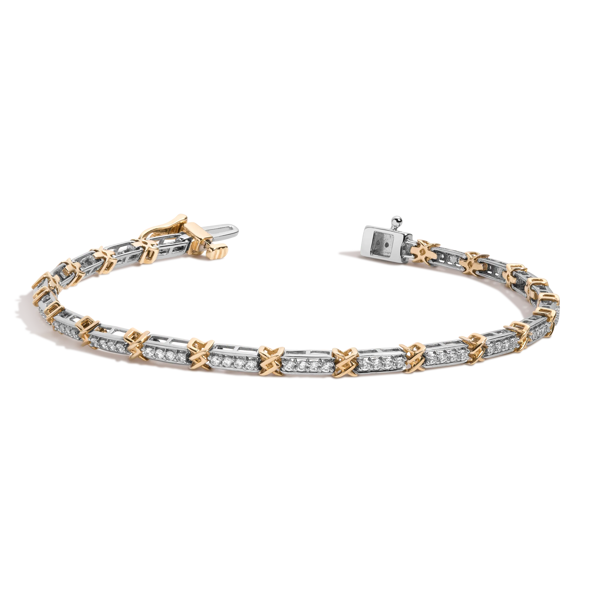 Mini Lab Grown Diamond X Tennis Bracelet