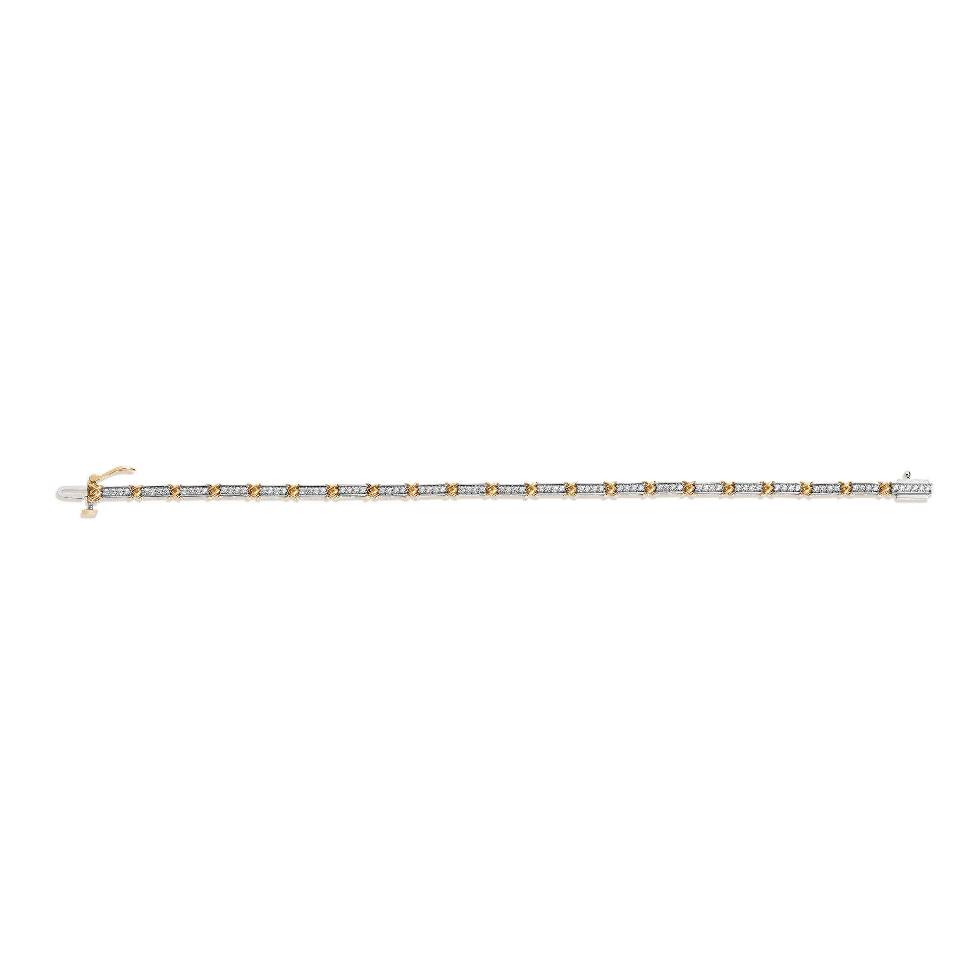 Mini Lab Grown Diamond X Tennis Bracelet - Image 2