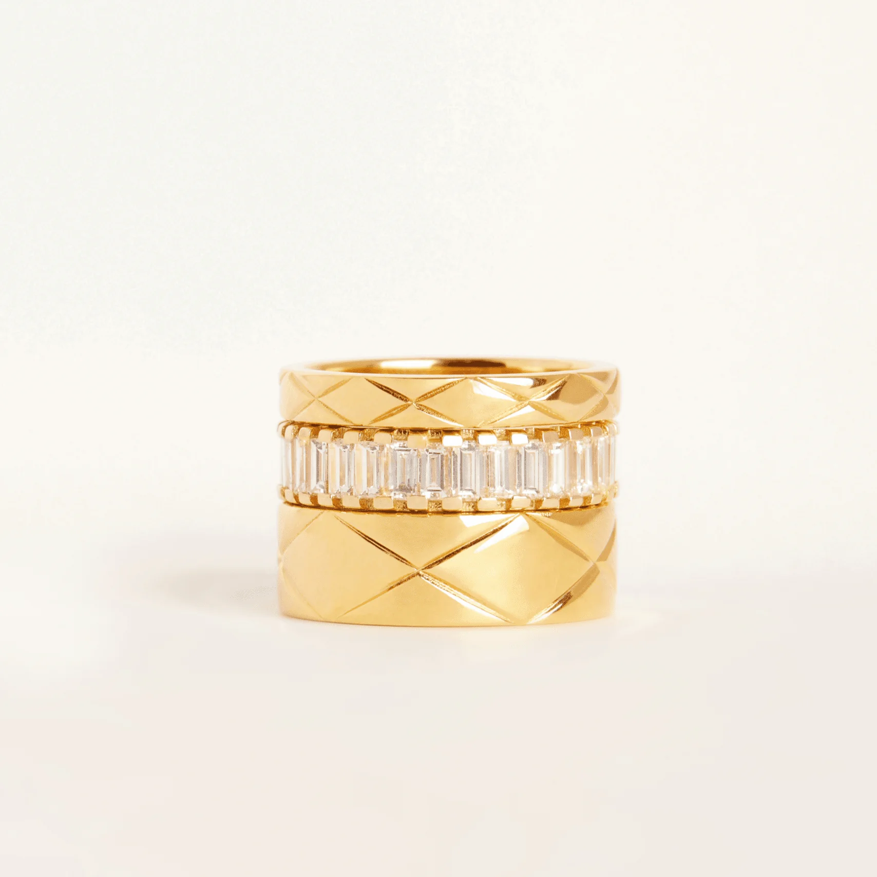 Mini Quilted Gold Ring - Image 11