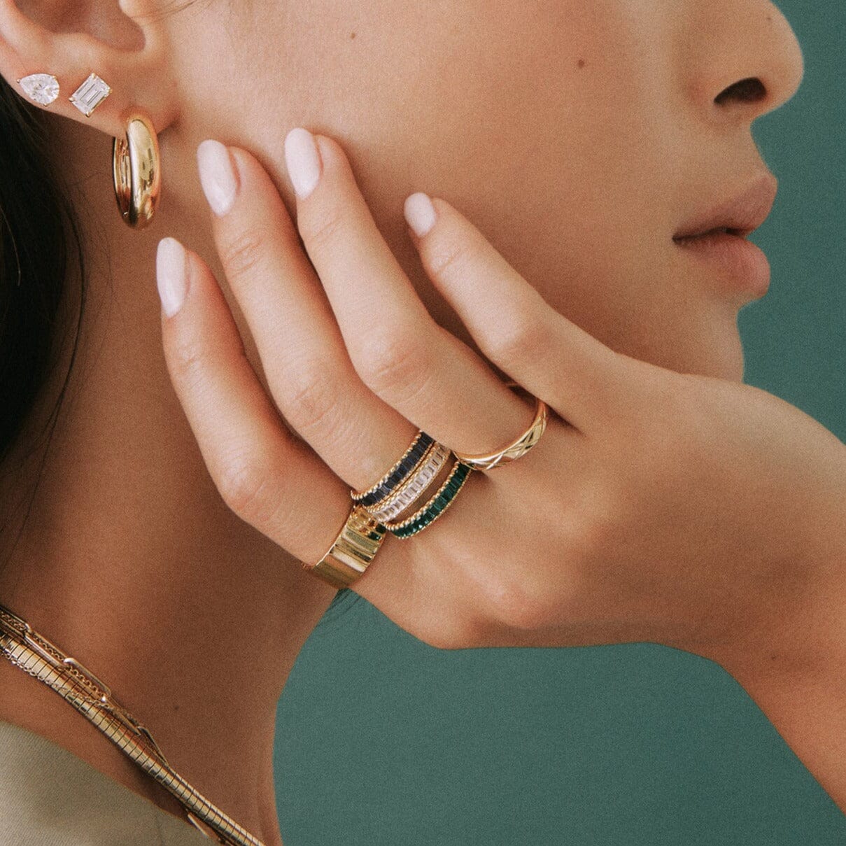 Mini Quilted Gold Ring - Image 14