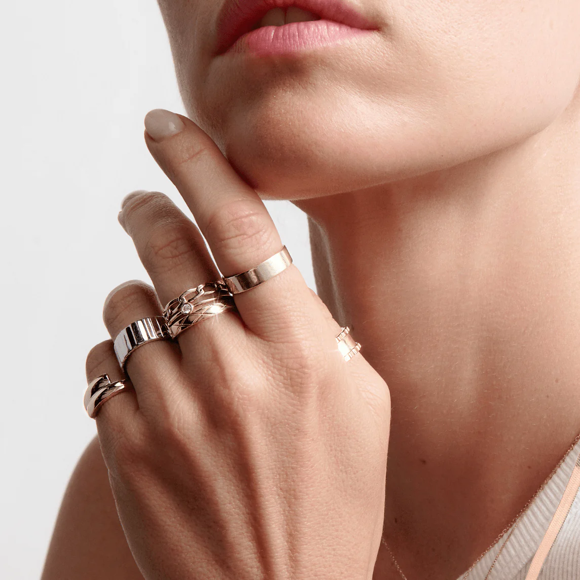 Mini Quilted Gold Ring - Image 17