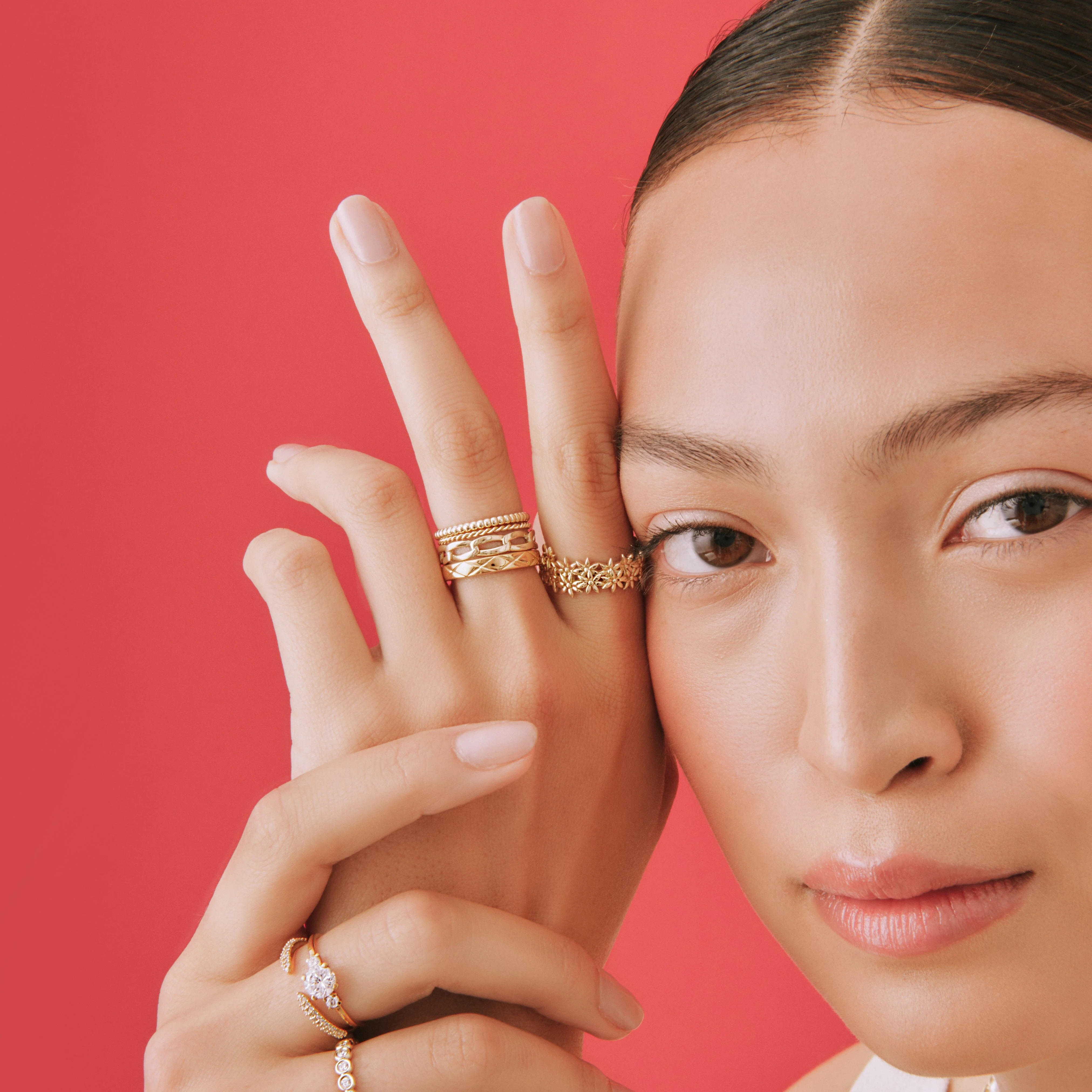 Mini Quilted Gold Ring - Image 18