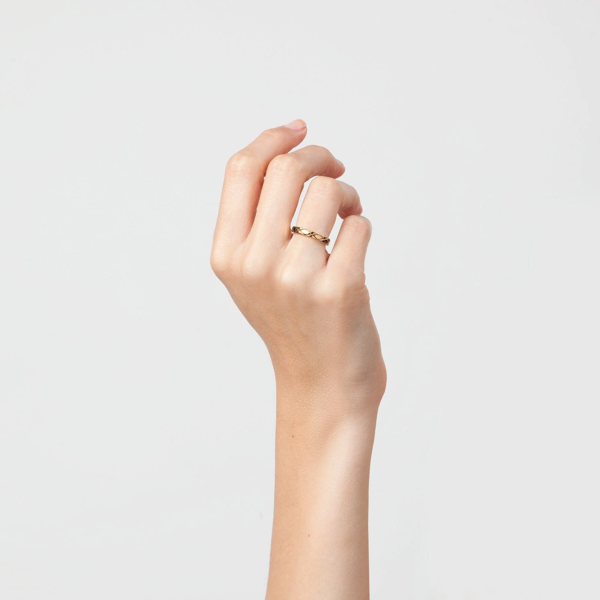 Mini Quilted Gold Ring - Image 19