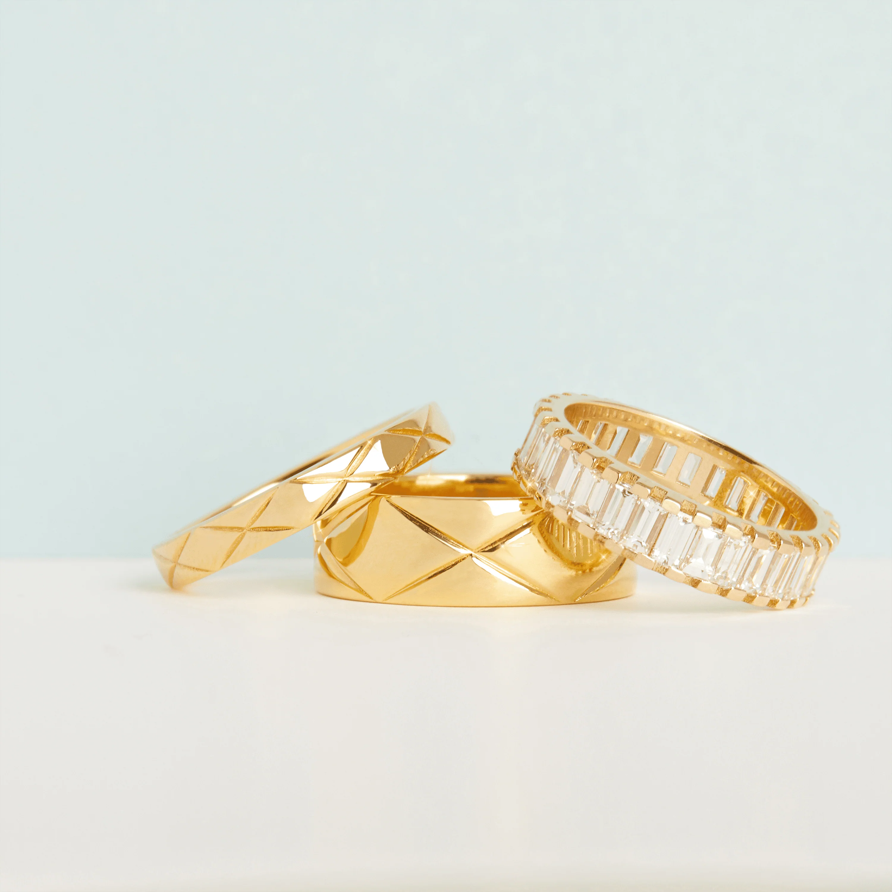 Mini Quilted Gold Ring - Image 7
