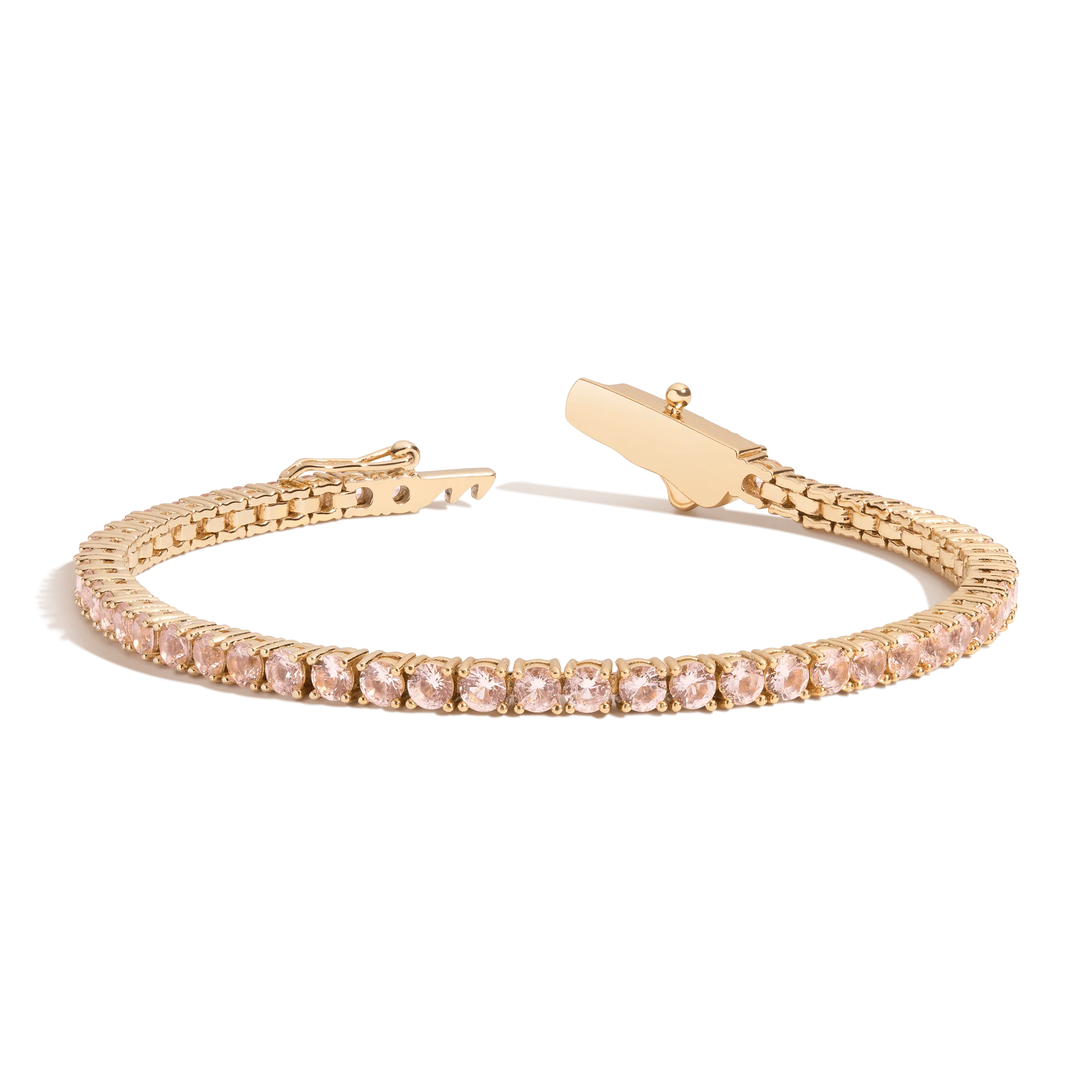 Lab Grown Morganite Tennis Bracelet