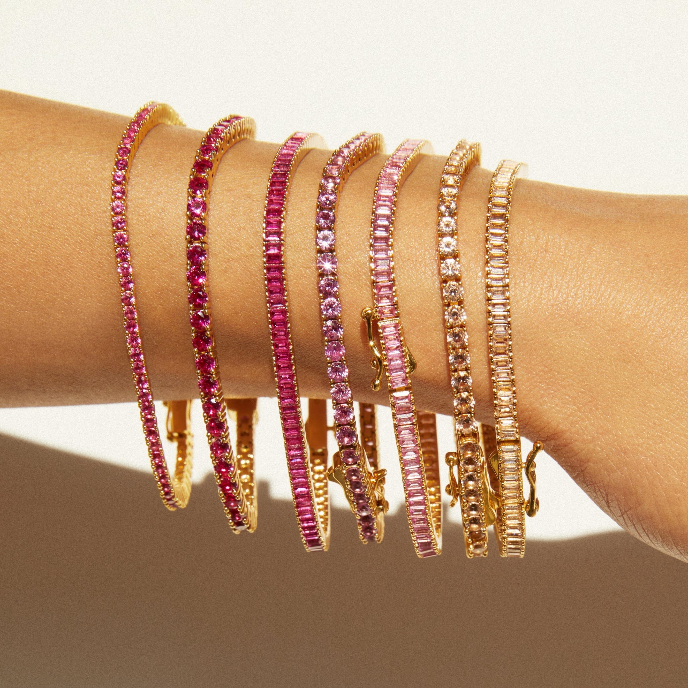 Lab Grown Morganite Tennis Bracelet - Image 5