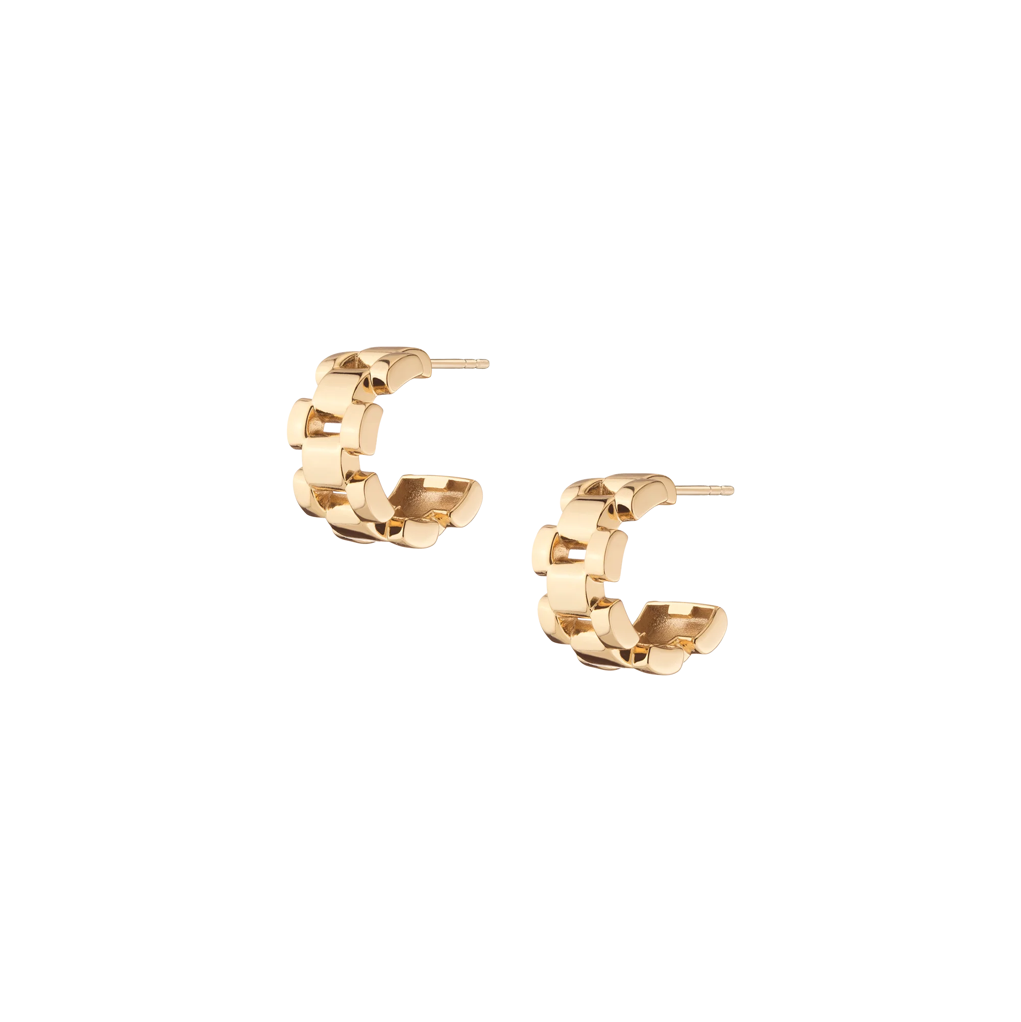 Panther Chain Link Hoop Earrings