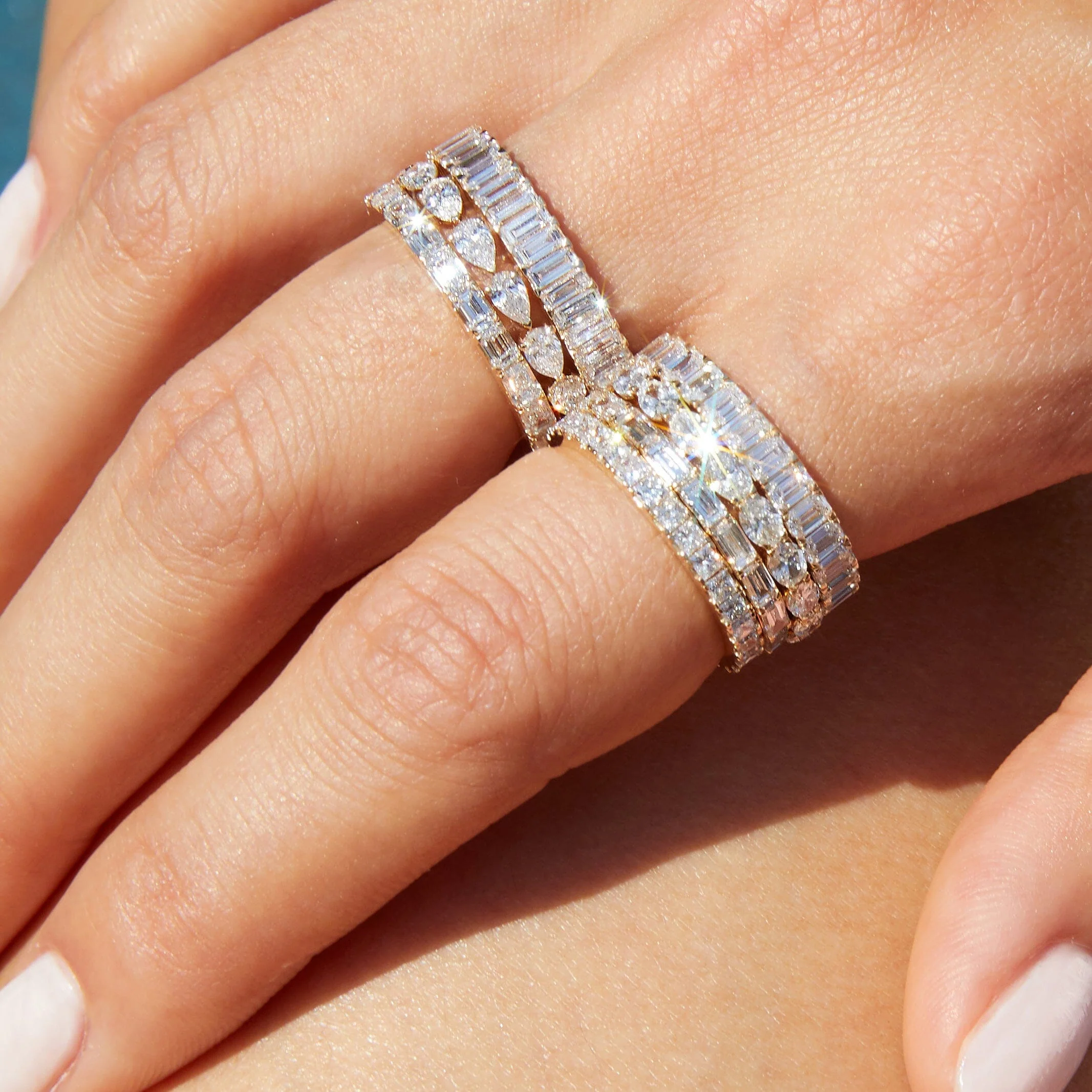Pear Lab Grown Diamond Eternity Ring - Image 16