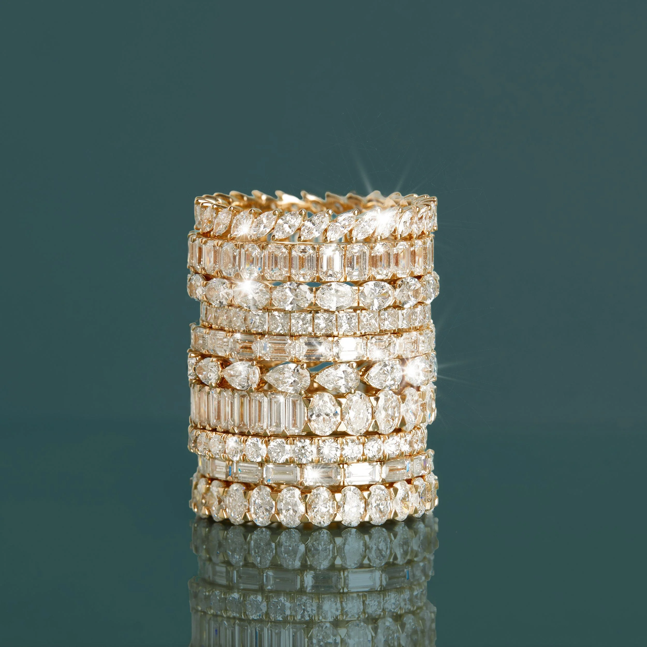 Pear Lab Grown Diamond Eternity Ring - Image 8