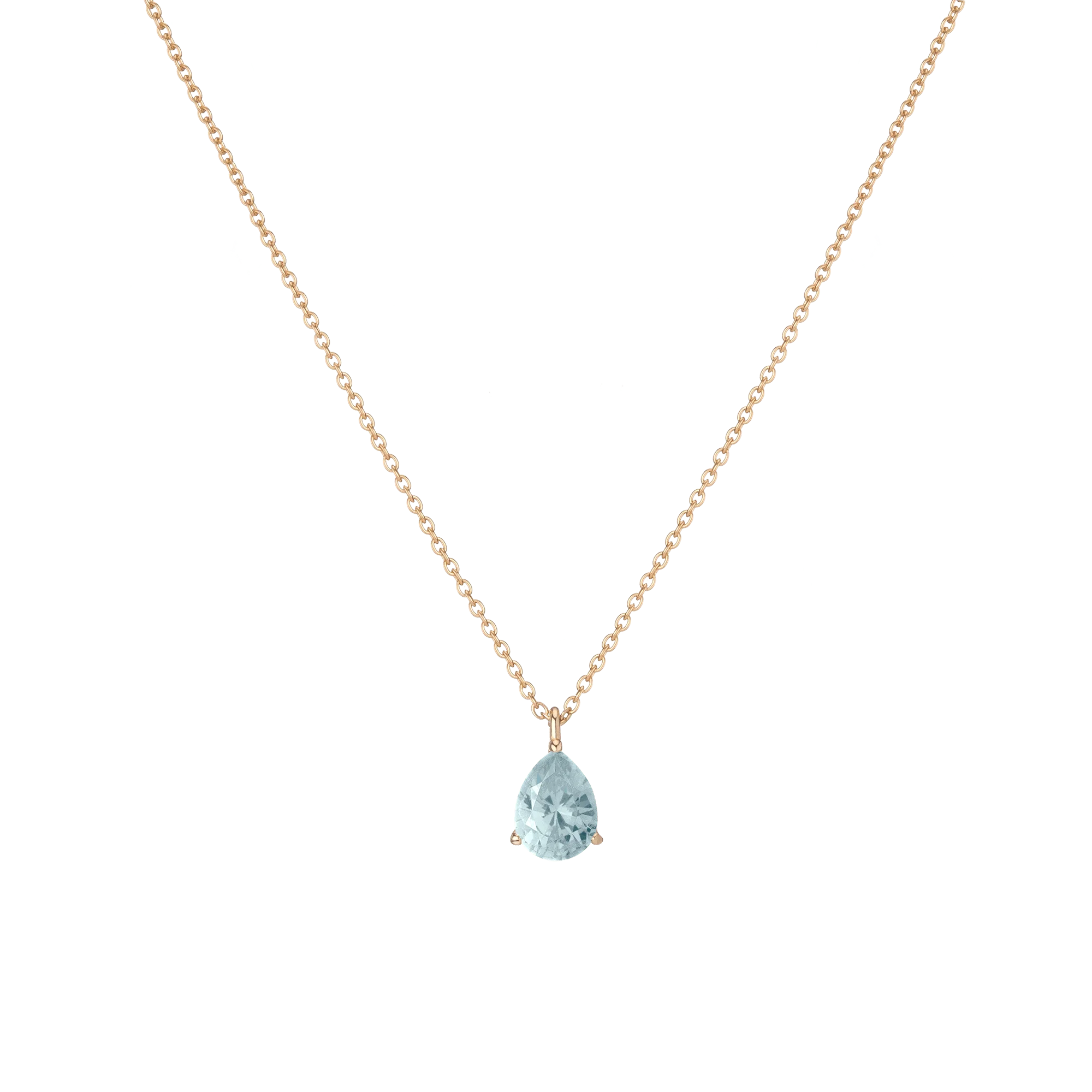Pear Gemstone Solitaire Necklace - Image 13