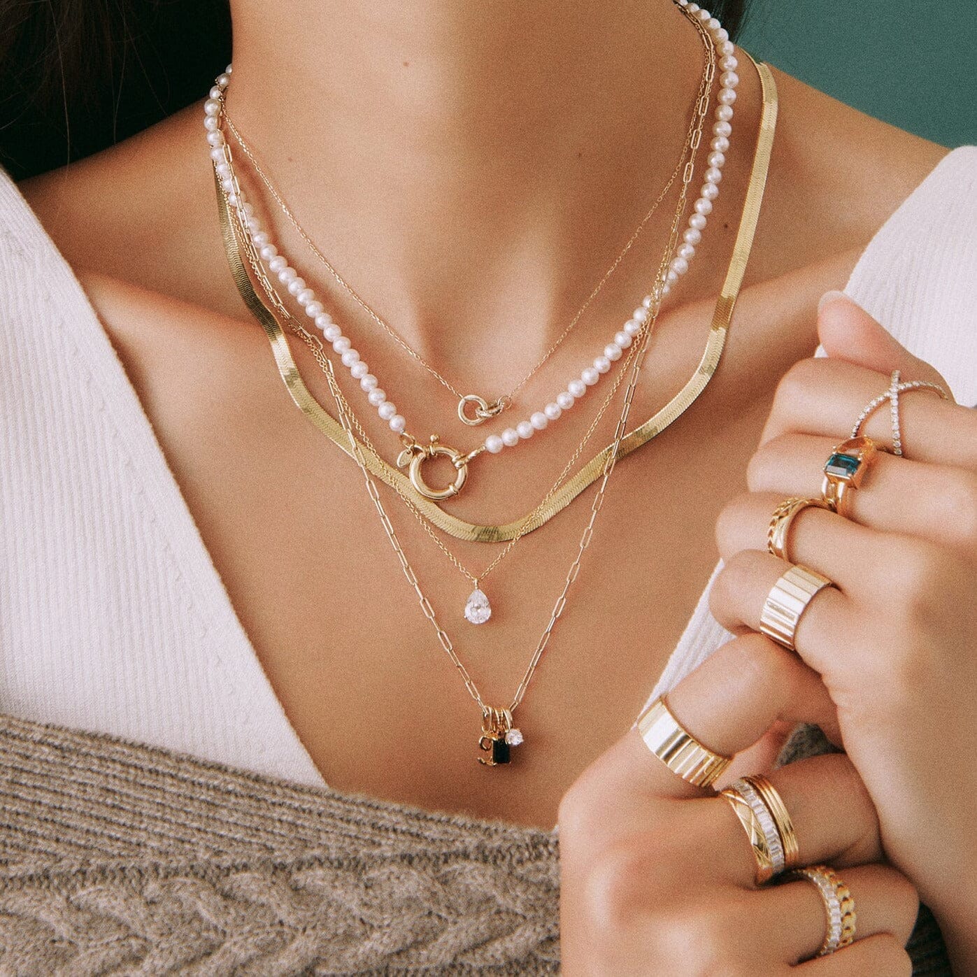 Pear Gemstone Solitaire Necklace - Image 17