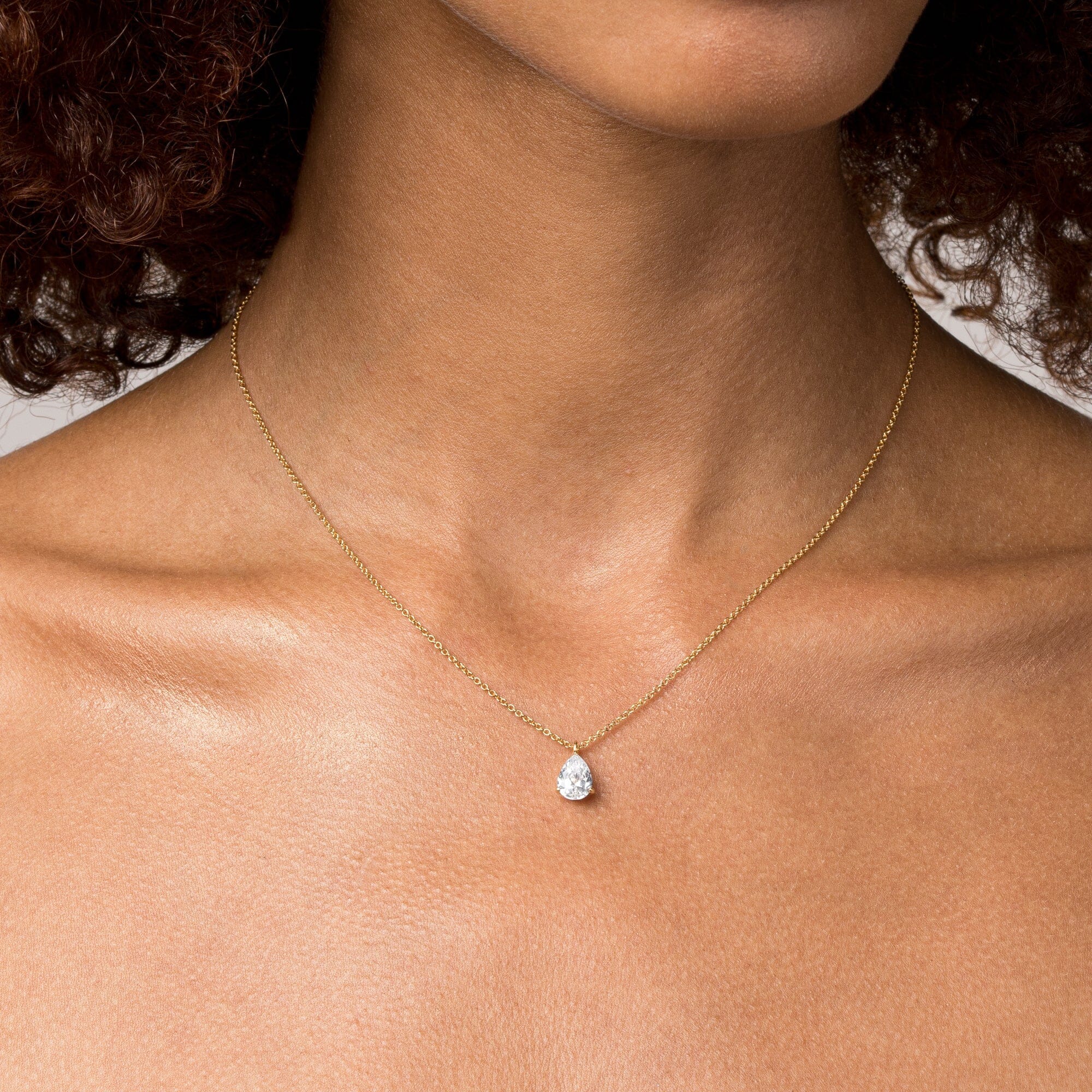 Pear Gemstone Solitaire Necklace - Image 22