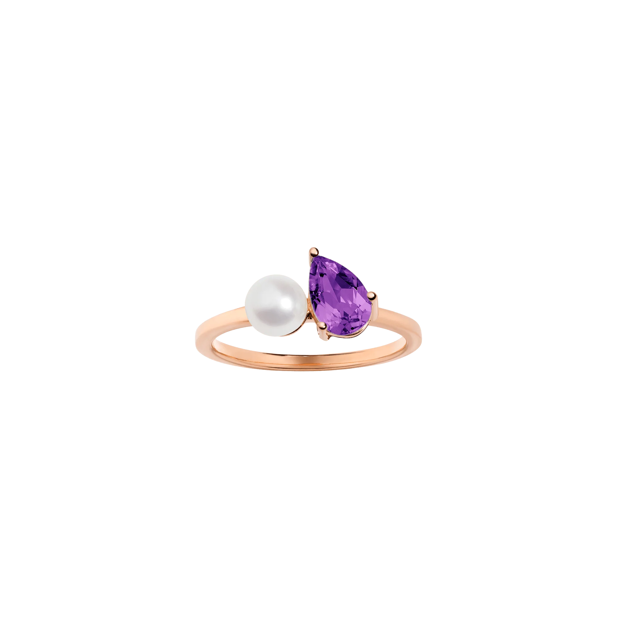 Pearl Toi et Moi Ring - Purple Amethyst - Image 2