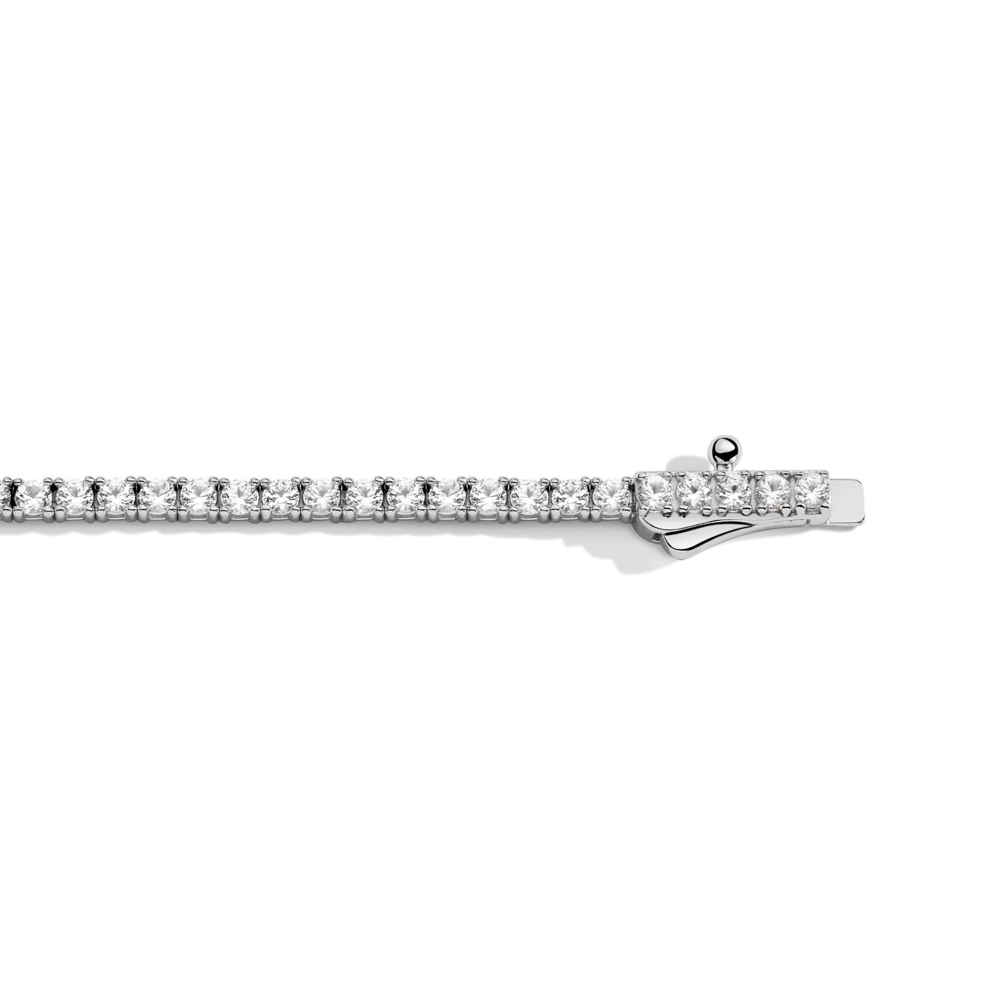 Personalized Lab Grown White Sapphire Tennis Bracelet - Image 3