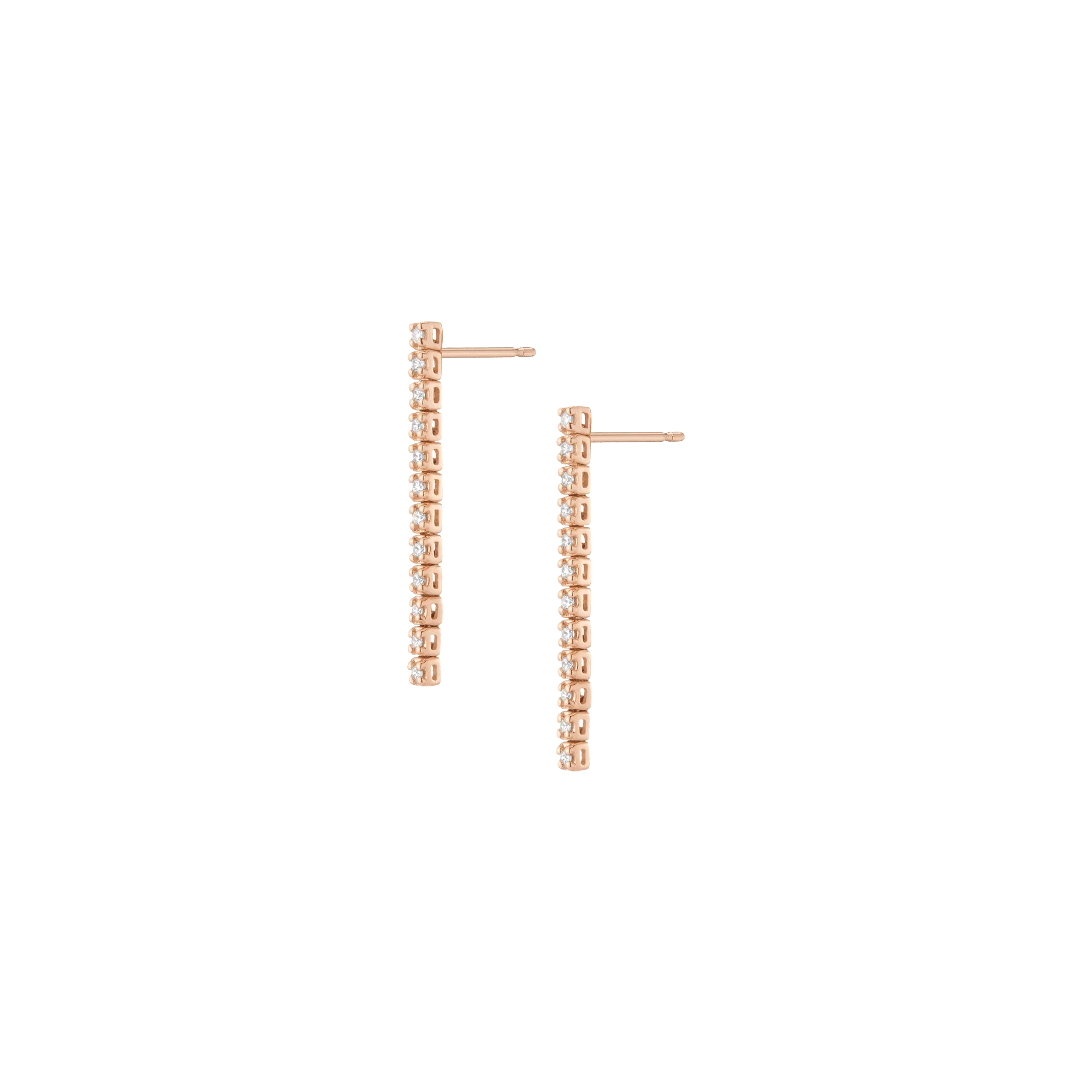 Petite Lab Grown Diamond Tennis Earrings - Image 25