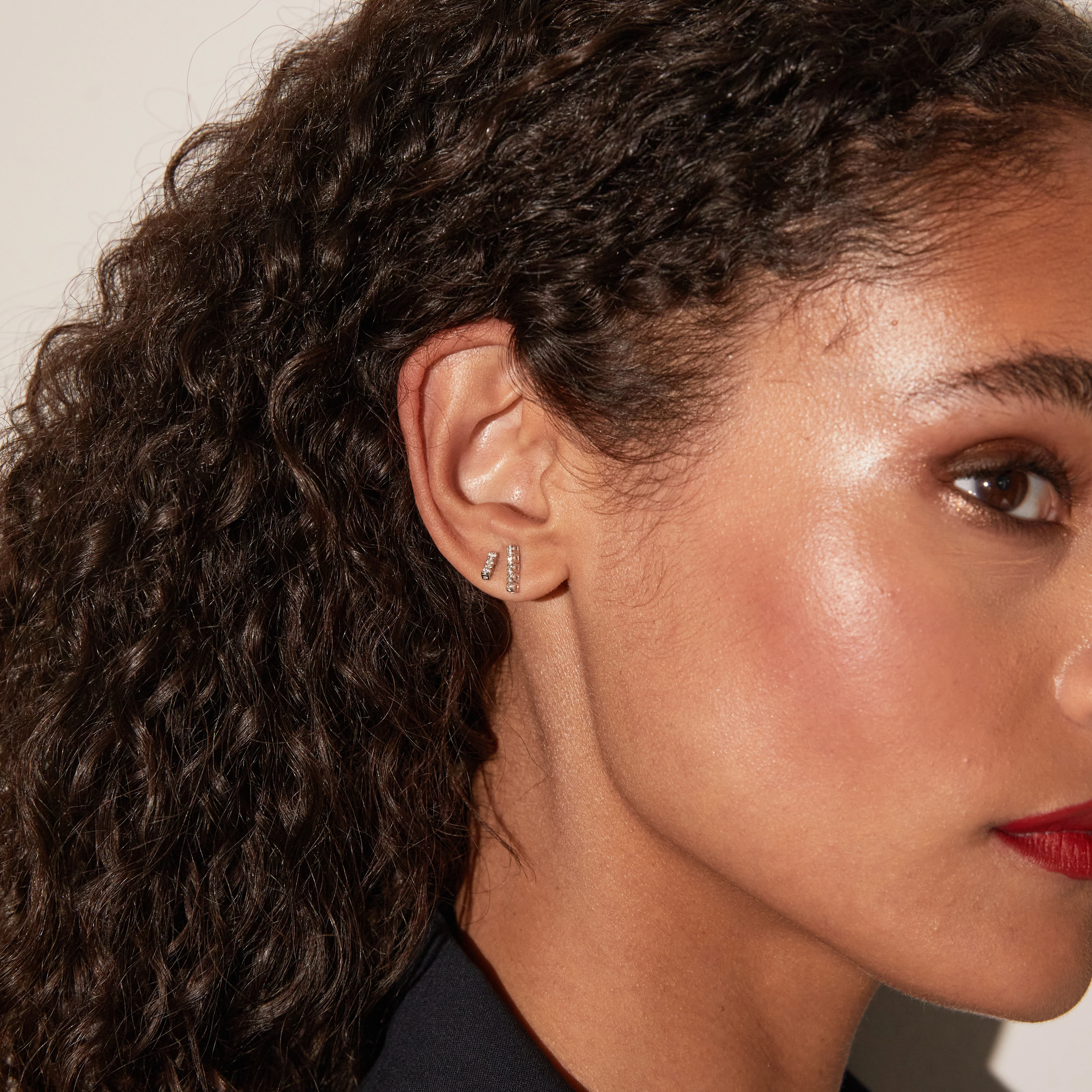 Petite Lab Grown Diamond Tennis Earrings - Image 29