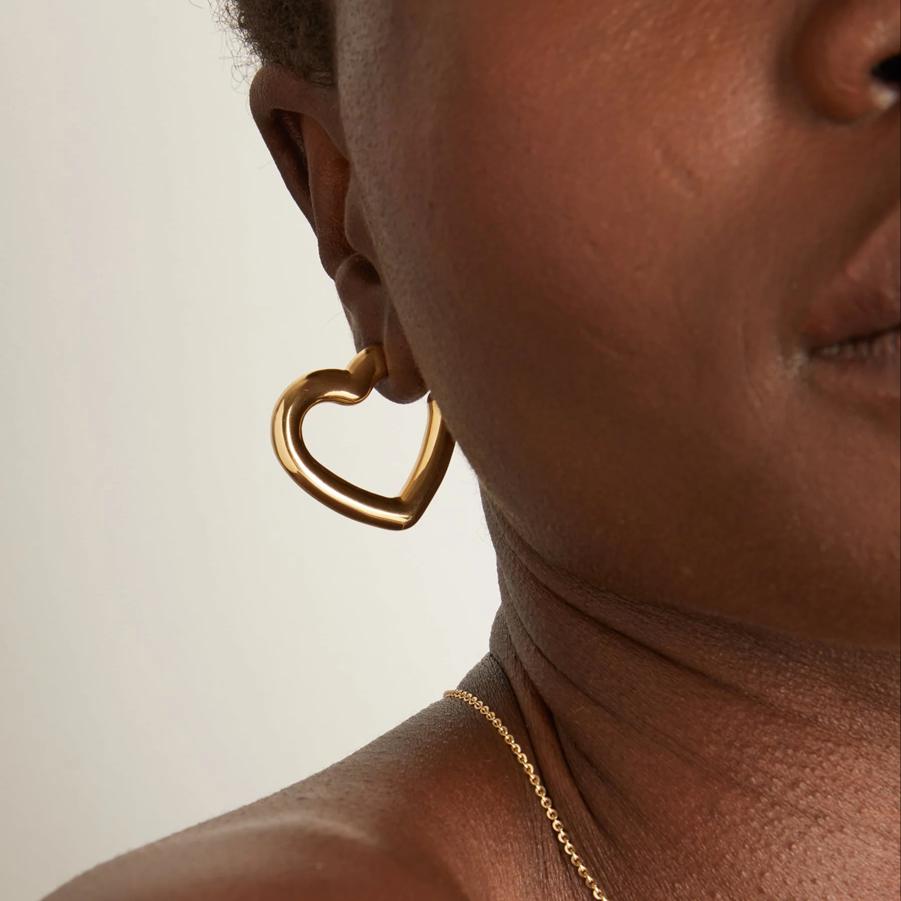 Pillow Heart Hoop Earrings - Image 6