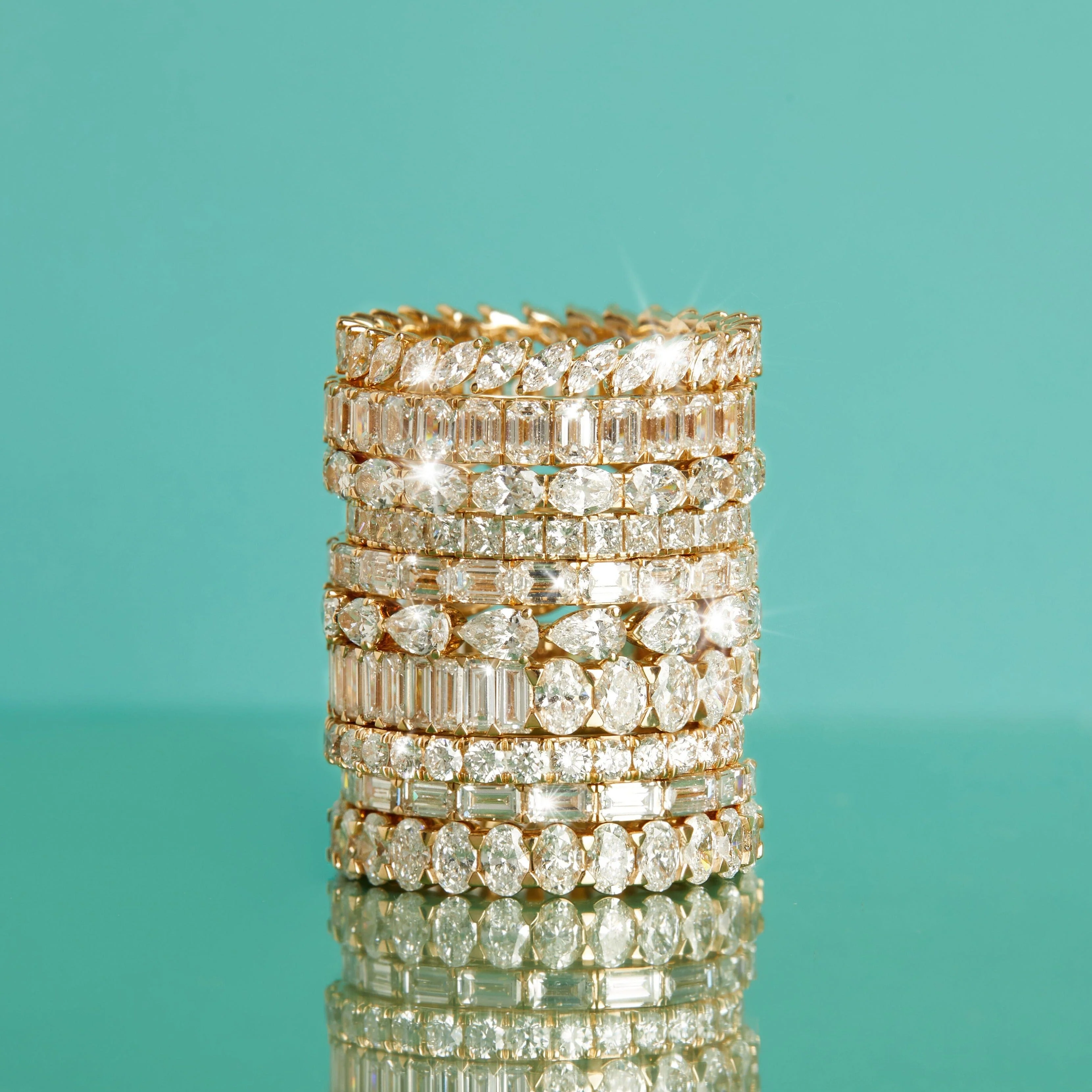Princess Cut Diamond Eternity Ring - Image 9