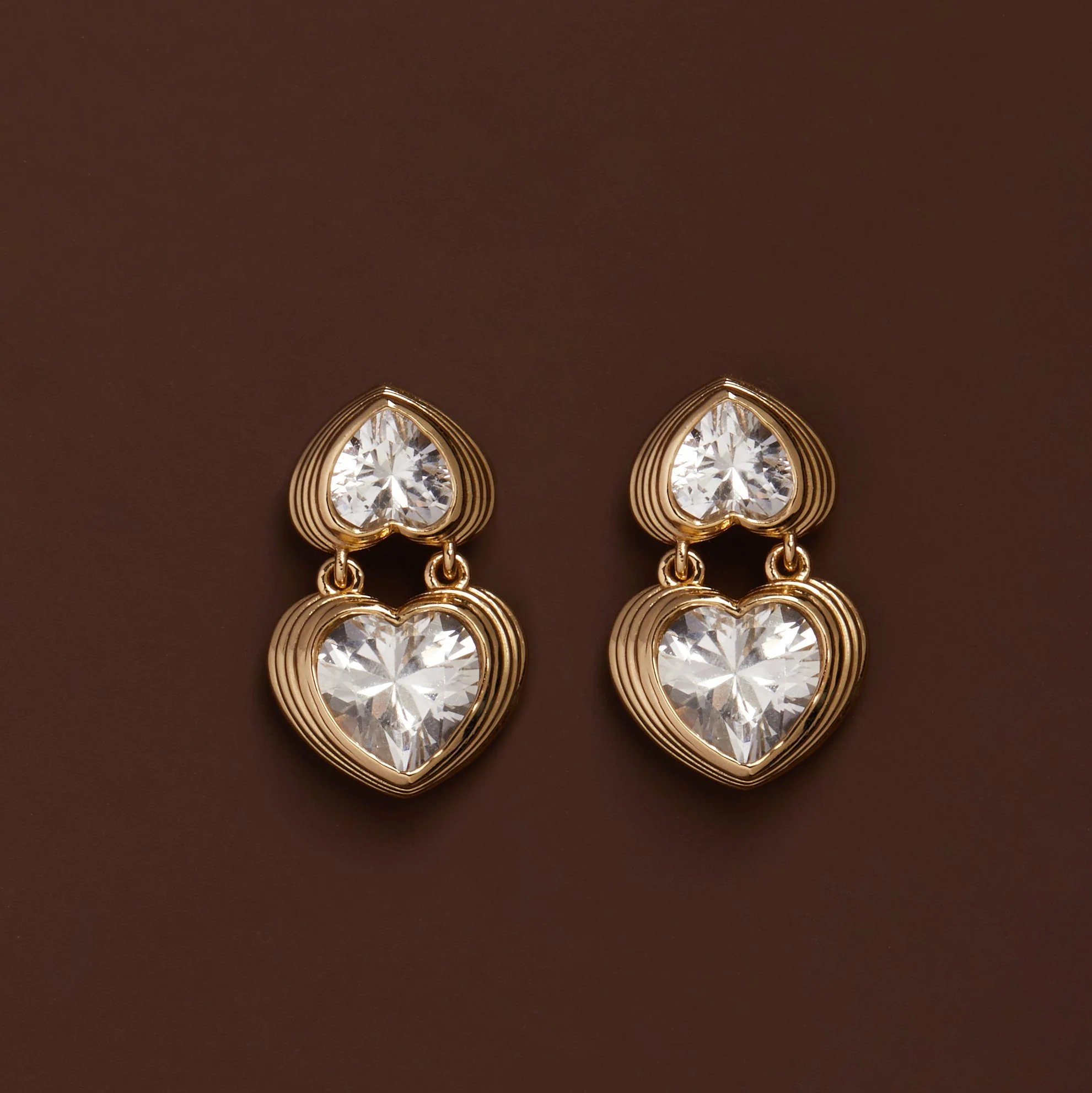 Radiant Heart Art Deco Drop Earrings - Image 4