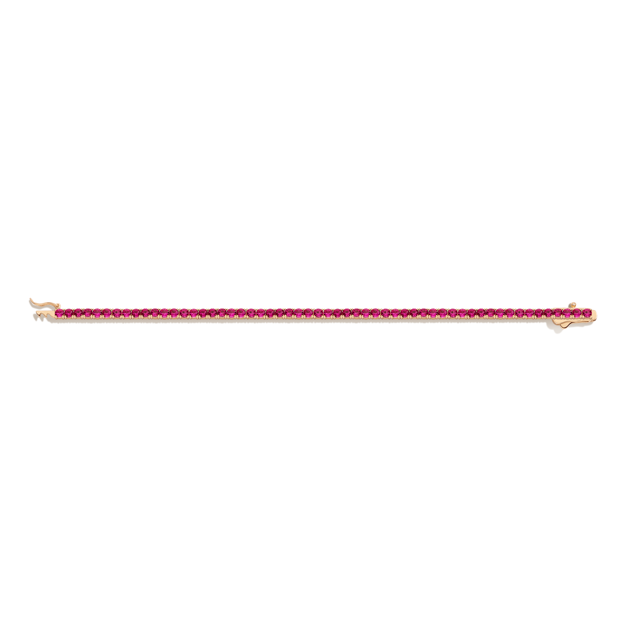 Lab Grown Red Ruby Tennis Bracelet - 6ct - Image 2