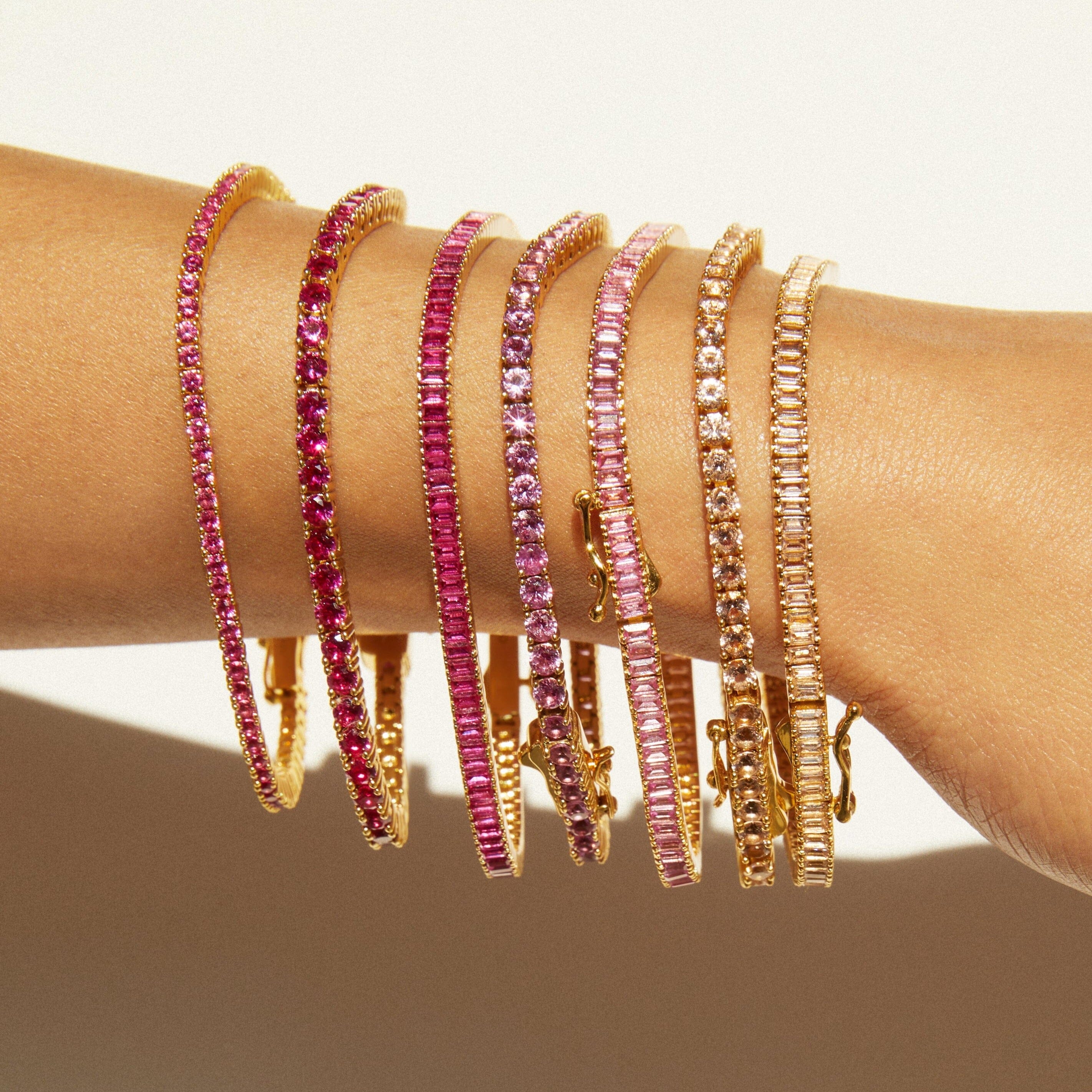 Lab Grown Red Ruby Tennis Bracelet - Image 9