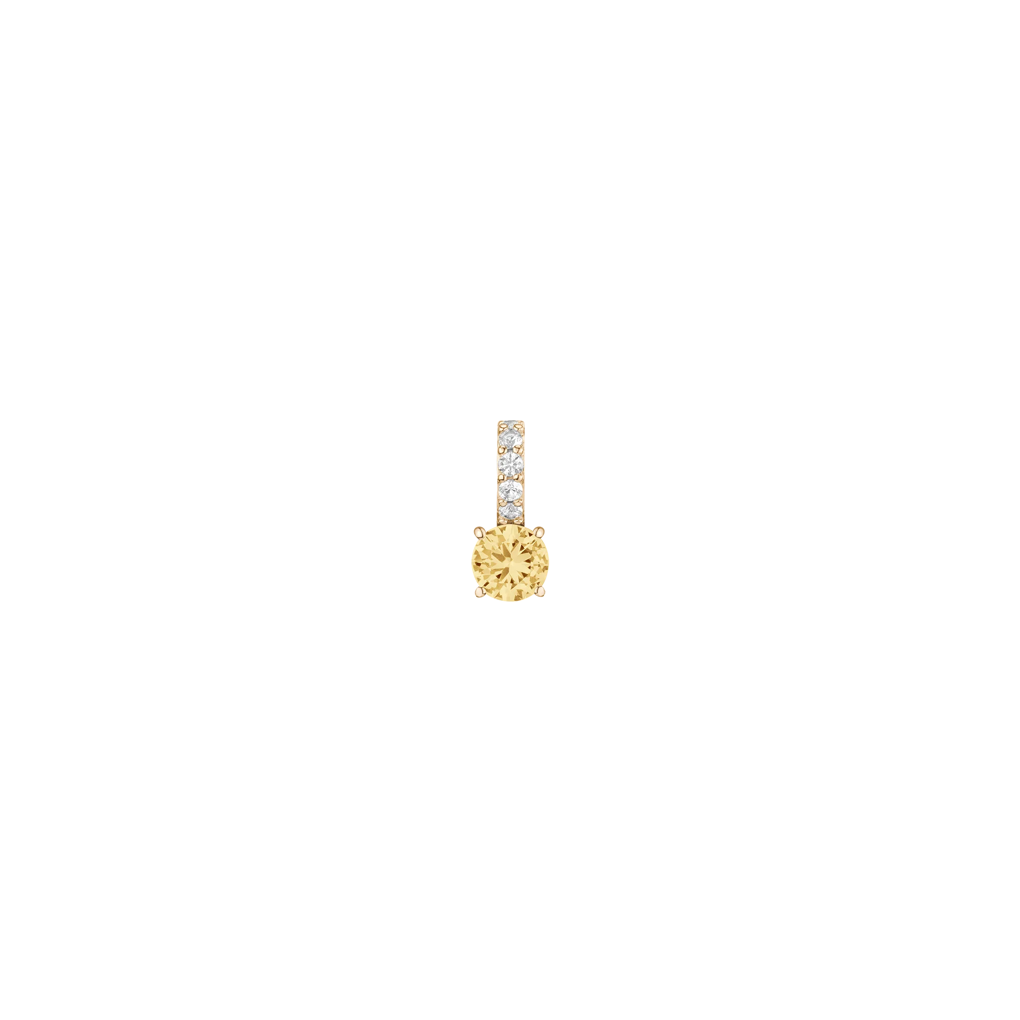 Round Cut Tennis Charm Pendant - Image 2