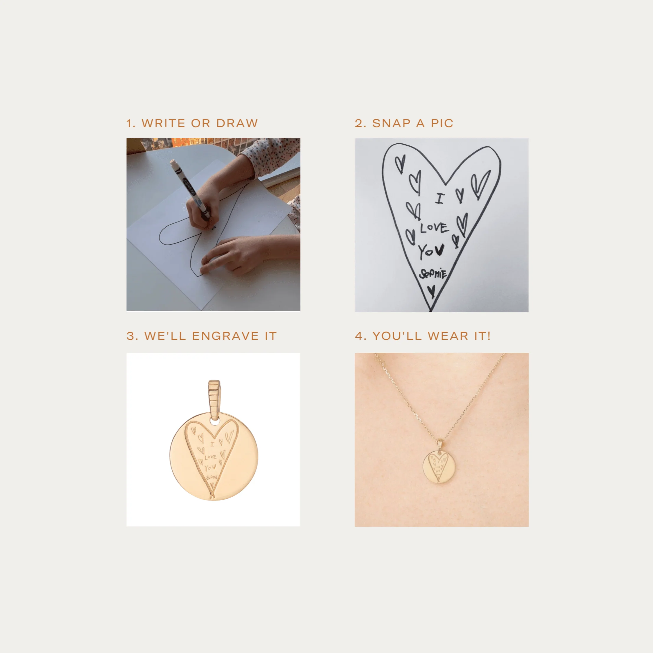 Story in Gold Engraved Pendant - Image 31