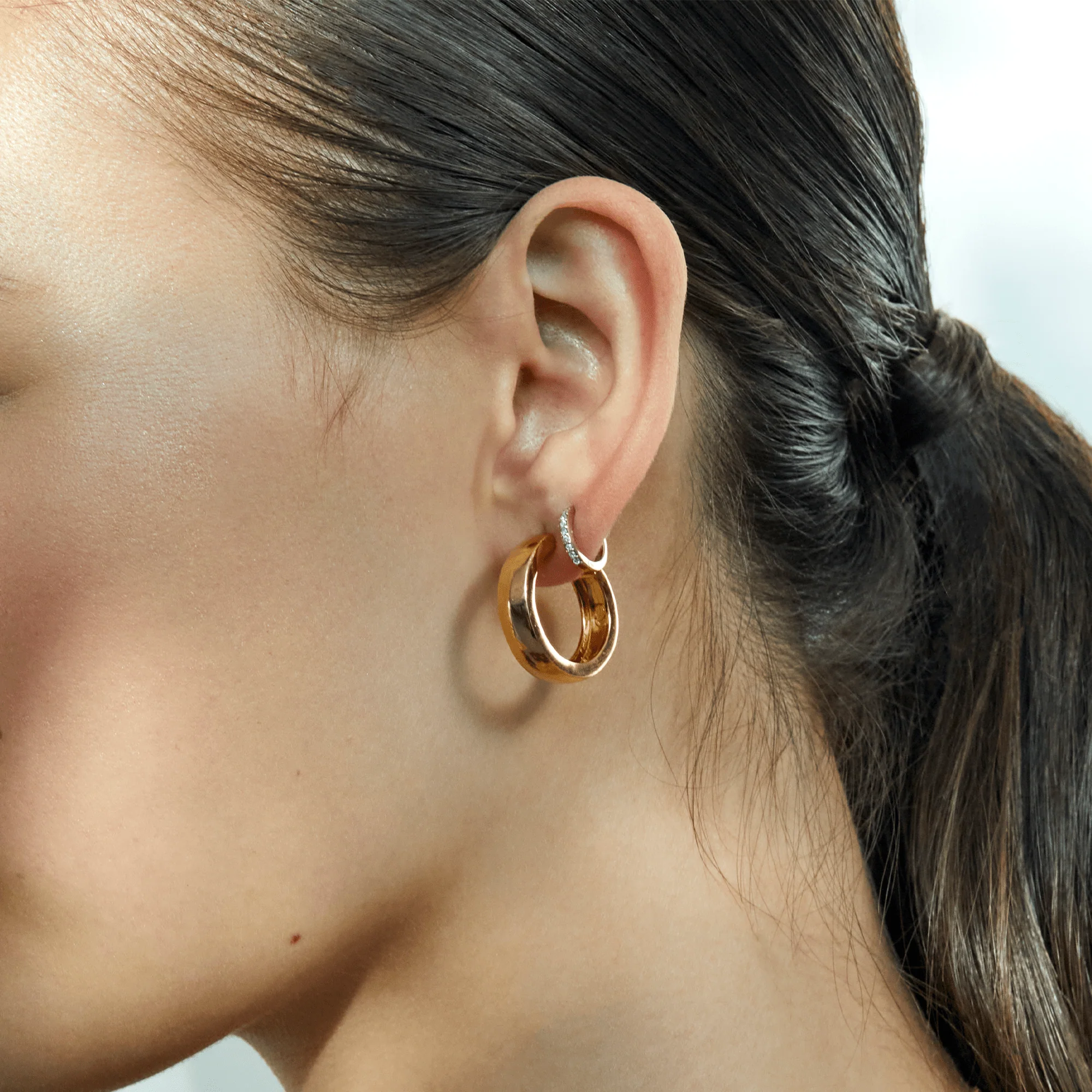 Thin Forever Diamond Hinged Huggie Earrings - Image 25