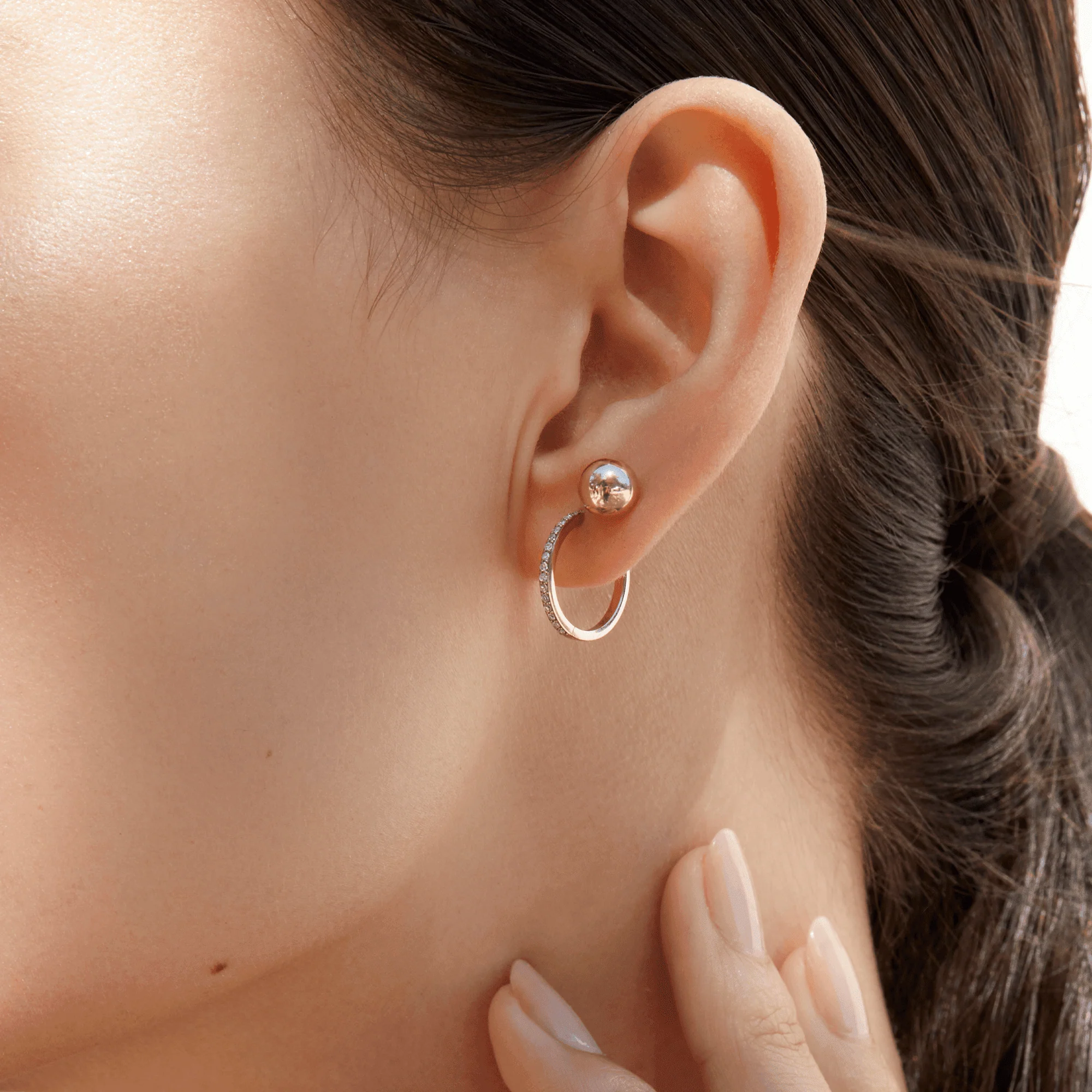 Thin Forever Diamond Hinged Huggie Earrings - Image 26