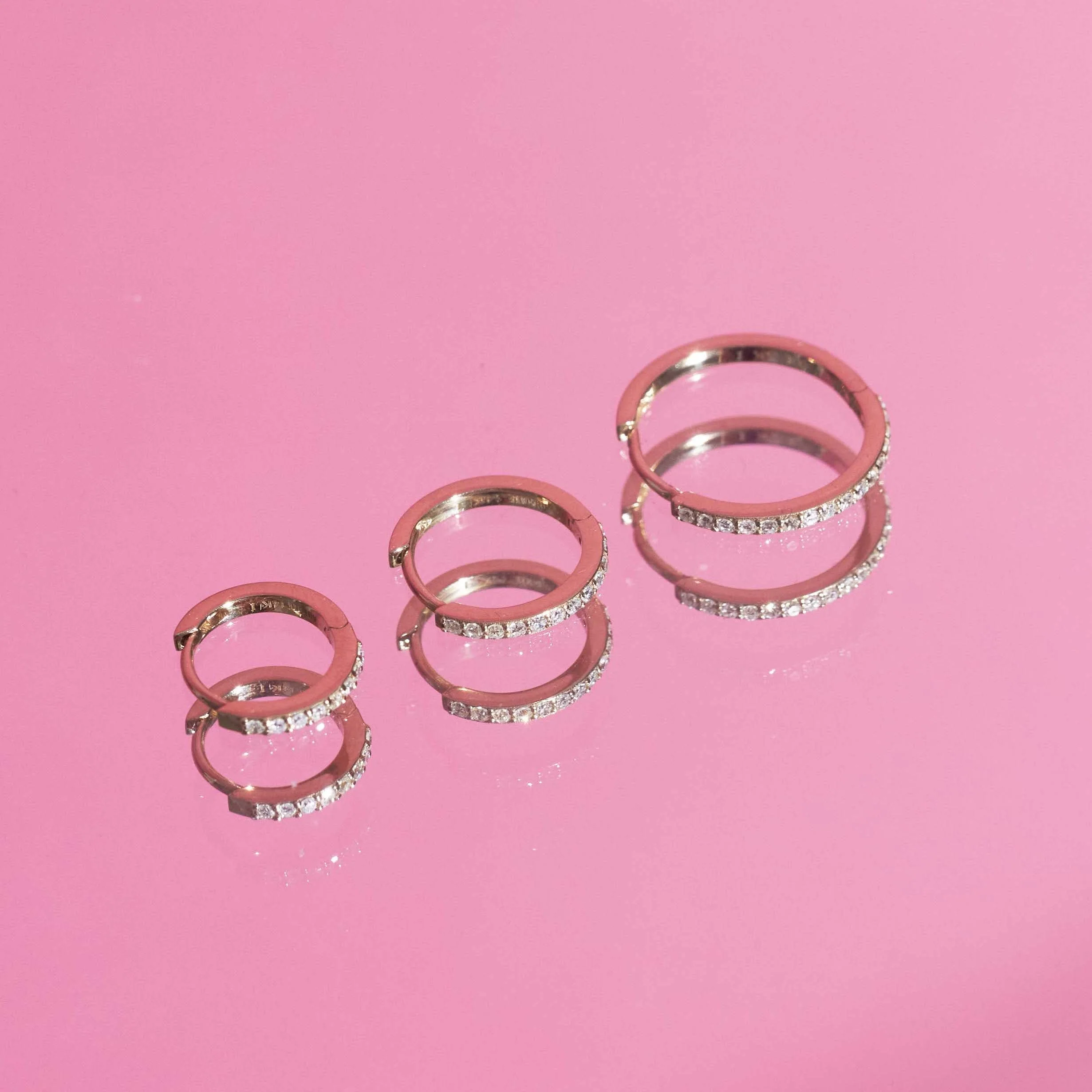 Thin Forever Diamond Hinged Huggie Earrings - Image 29