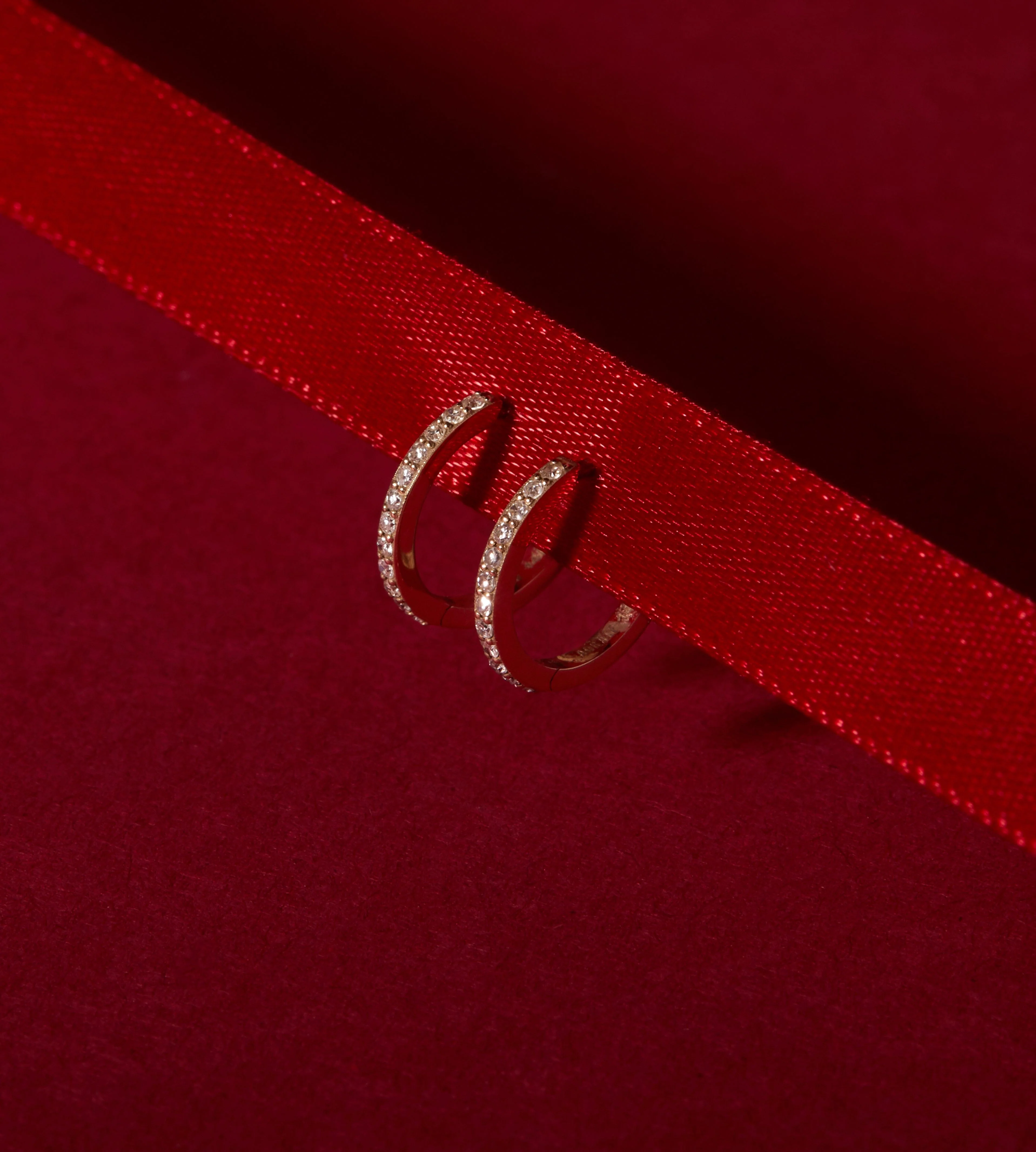 Thin Forever Diamond Hinged Huggie Earrings - Image 30