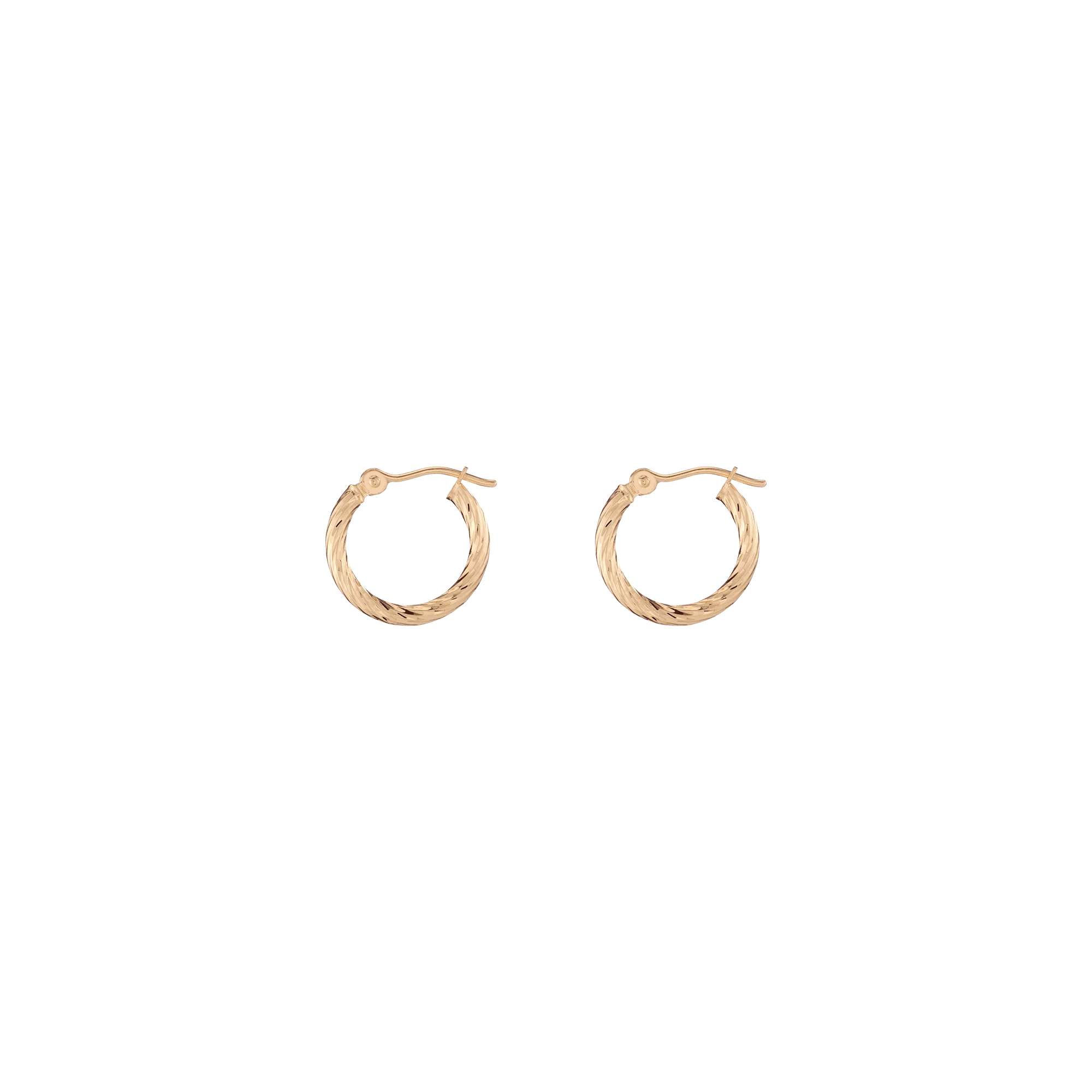 Thin Twisted Hoop Earrings - Image 2