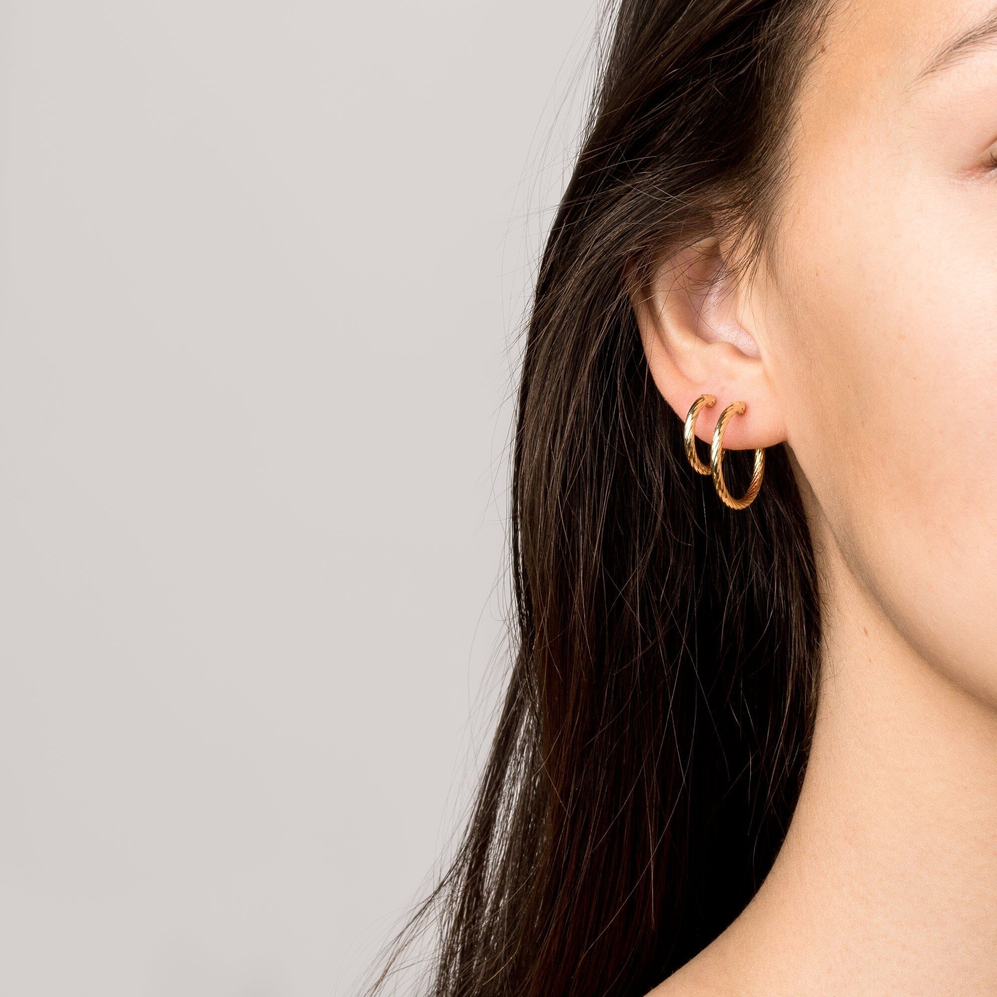 Thin Twisted Hoop Earrings - Image 21