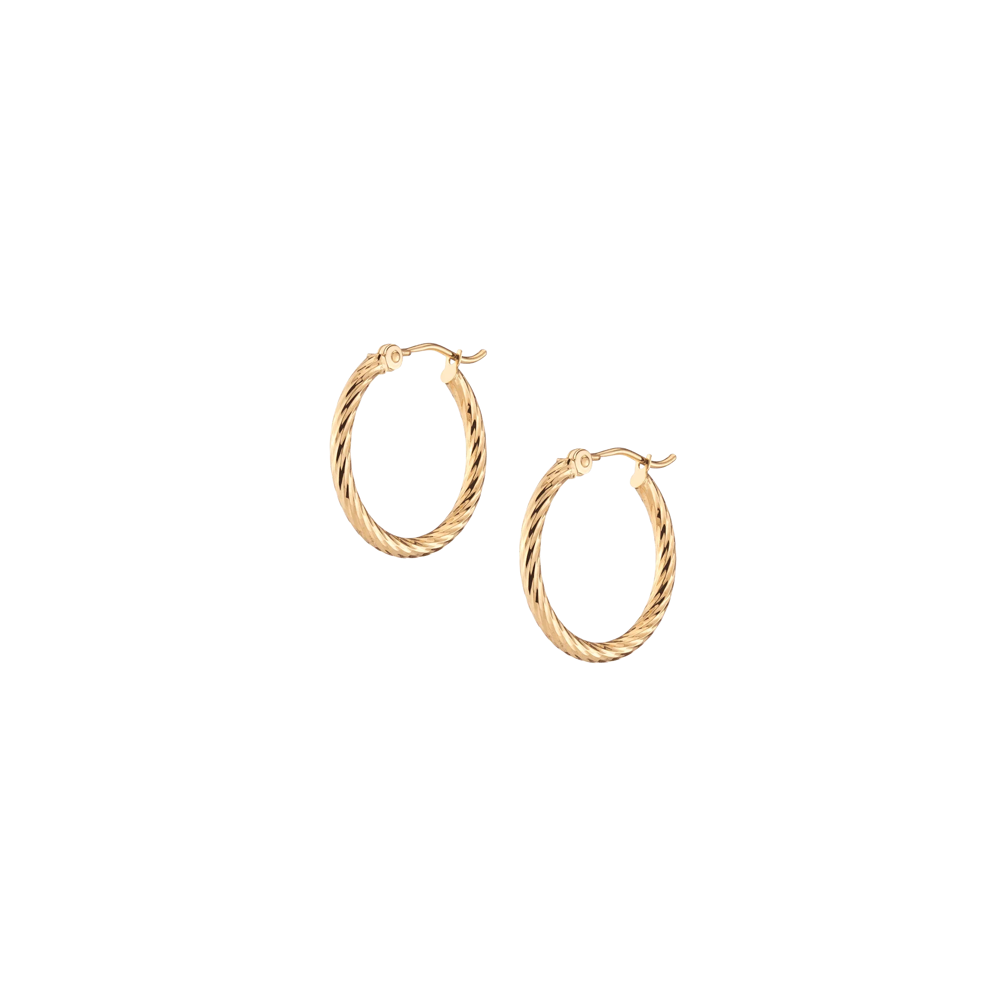 Thin Twisted Hoop Earrings - Image 5
