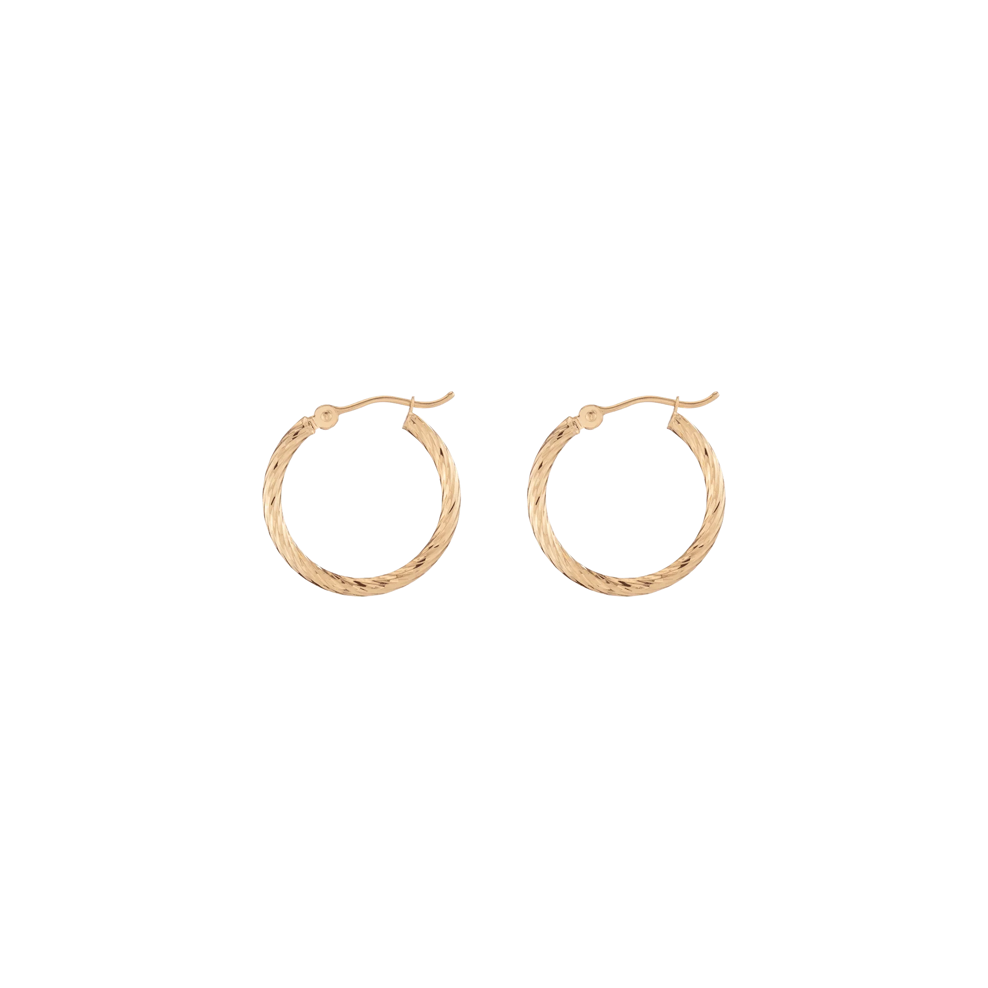 Thin Twisted Hoop Earrings - Image 6