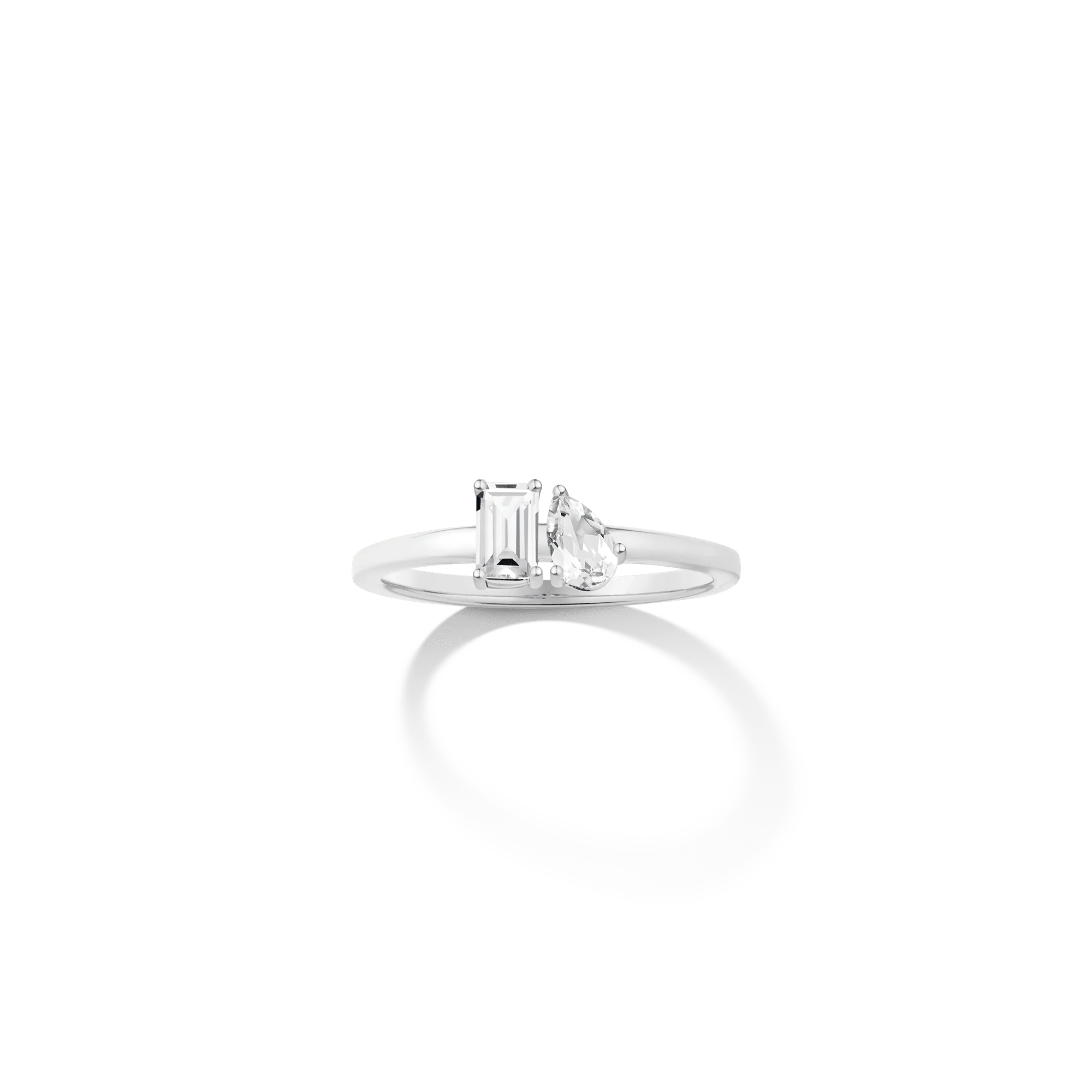 Toi et Moi Gemstone Mini Classic Ring - Image 3