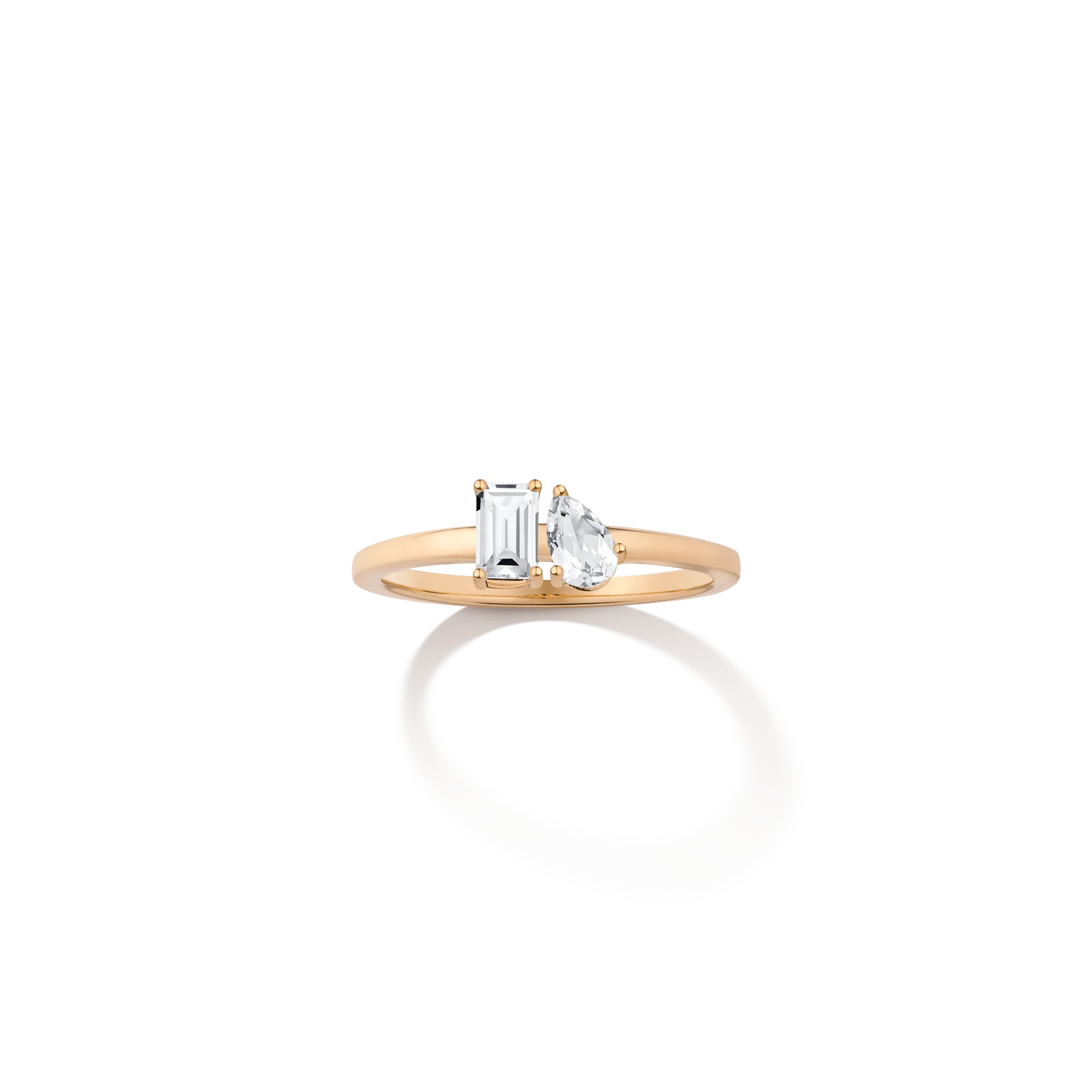 Toi et Moi Gemstone Mini Classic Ring - Image 4