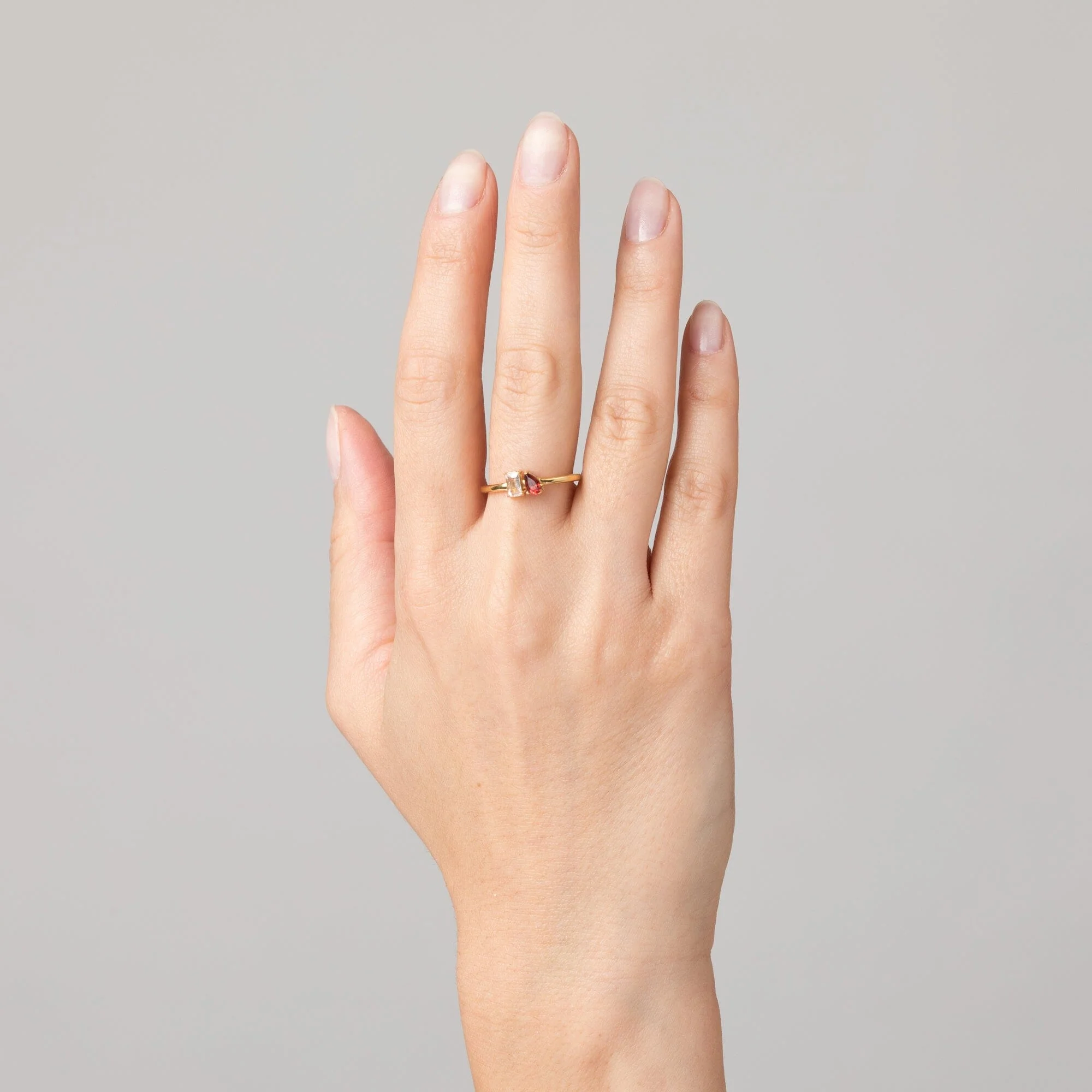 Toi et Moi Gemstone Mini Classic Ring - Image 8