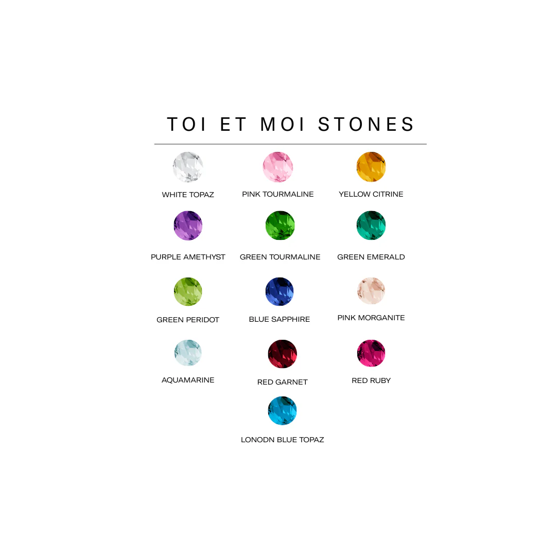 Toi et Moi Gemstone Heirloom Earring - Amethyst & Blue Sapphire - Image 2